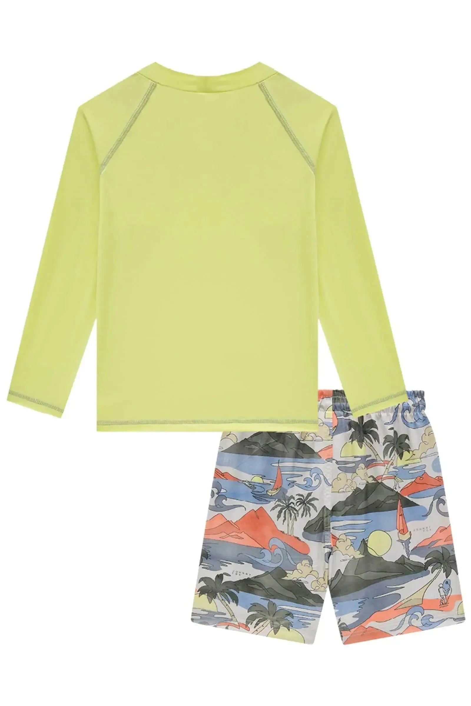 Conjunto de Camiseta em Malha Uv Dry com Proteção UV50+ e Bermuda em Nylon Ergonomic com e 85442 Johnny Fox Teen Menino