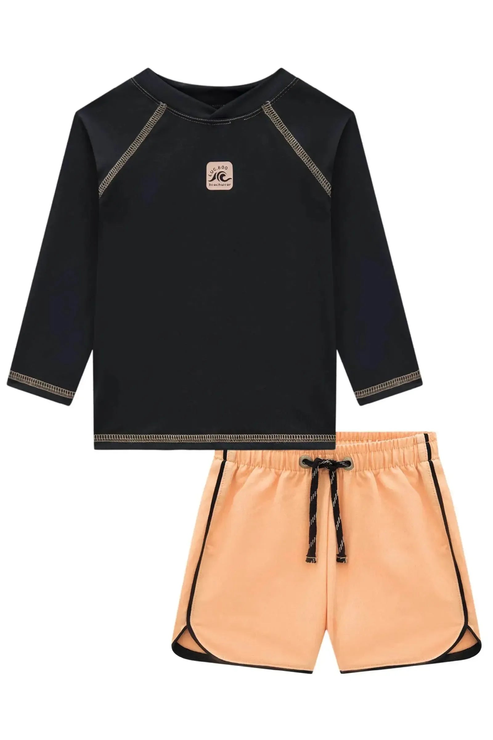 Conjunto de Camiseta em Malha UV Dry com e Bermuda em Nylon Hidronatic com Elastano 87641 LucBoo Bebê Menino