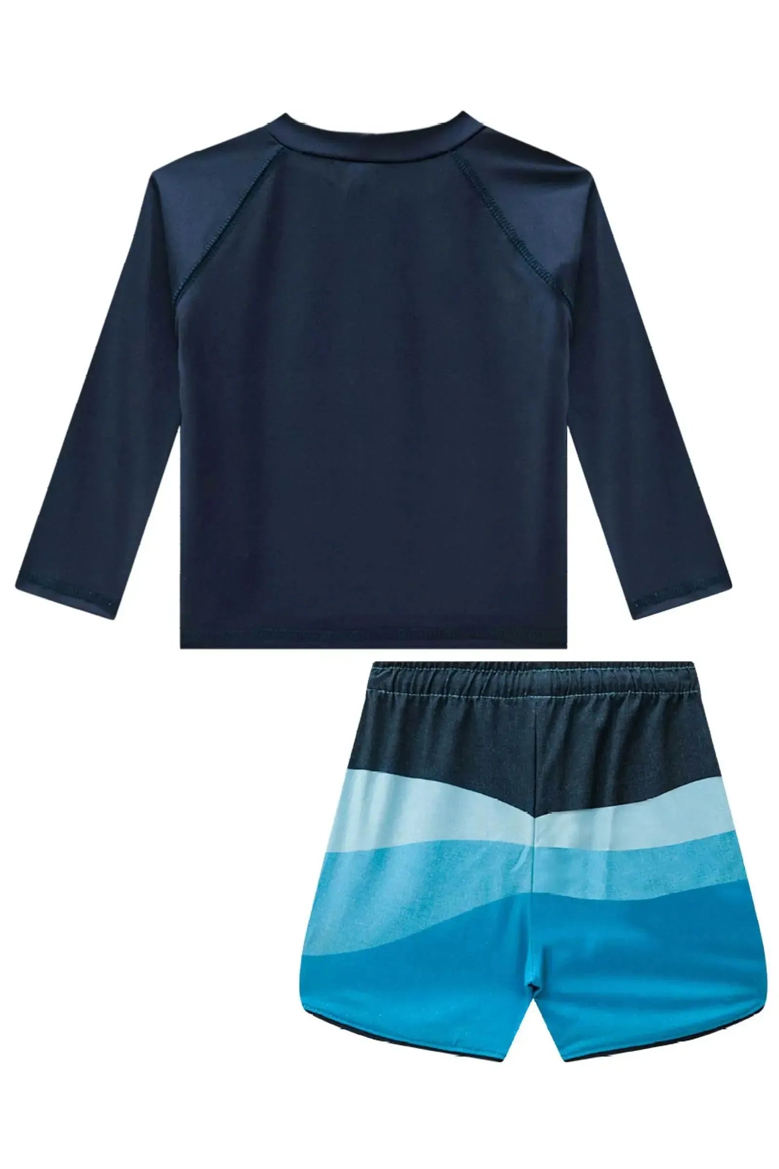 Conjunto de Camiseta em Malha UV Dry com Proteção UV 50+ e Bermuda em Nylon Ergonomic 85546 LucBoo Bebê Menino