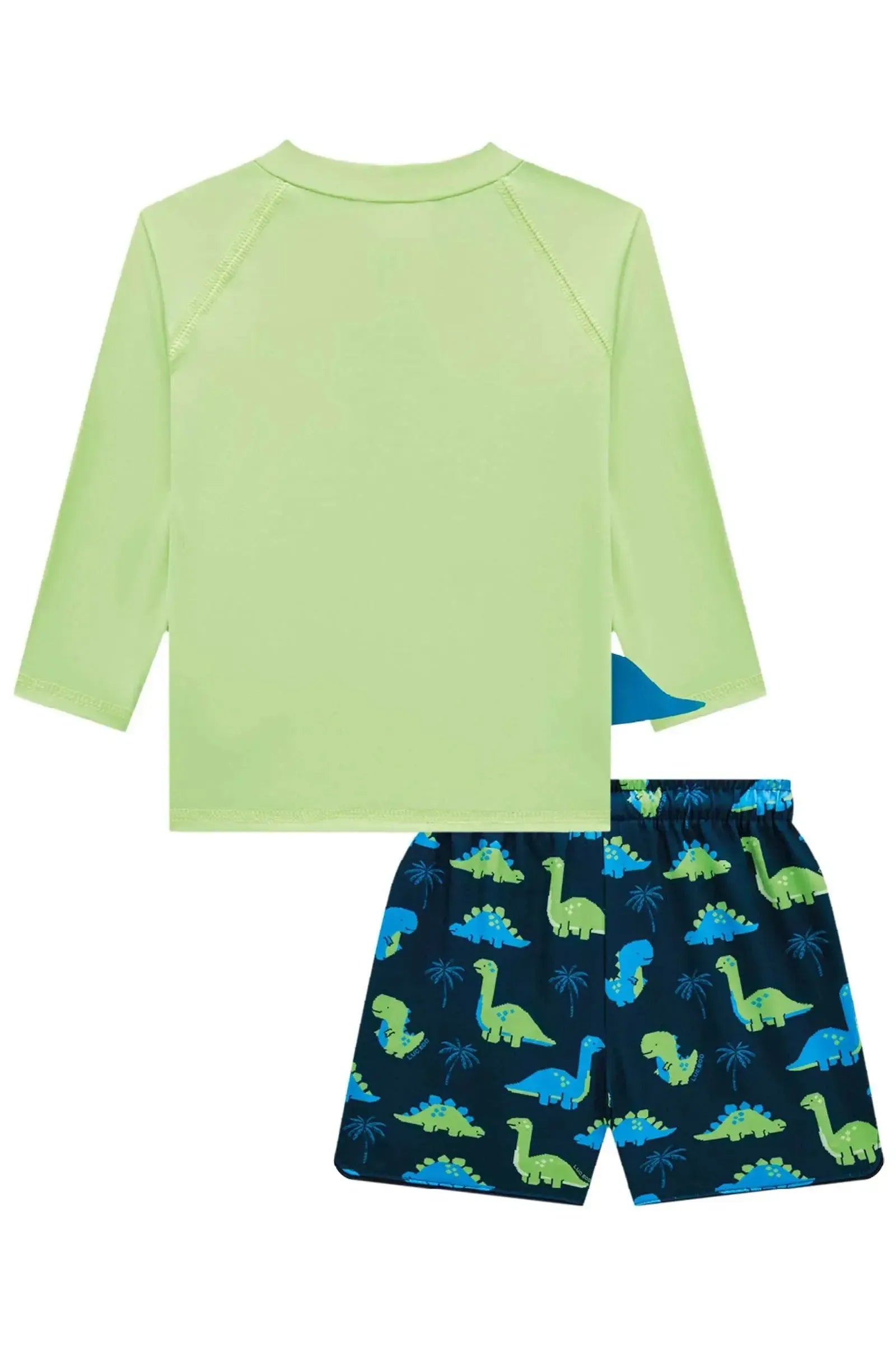 Conjunto de Camiseta em Malha UV Dry com Proteção UV 50+ e Bermuda em Nylon Ergonomic 85547 LucBoo Bebê Menino