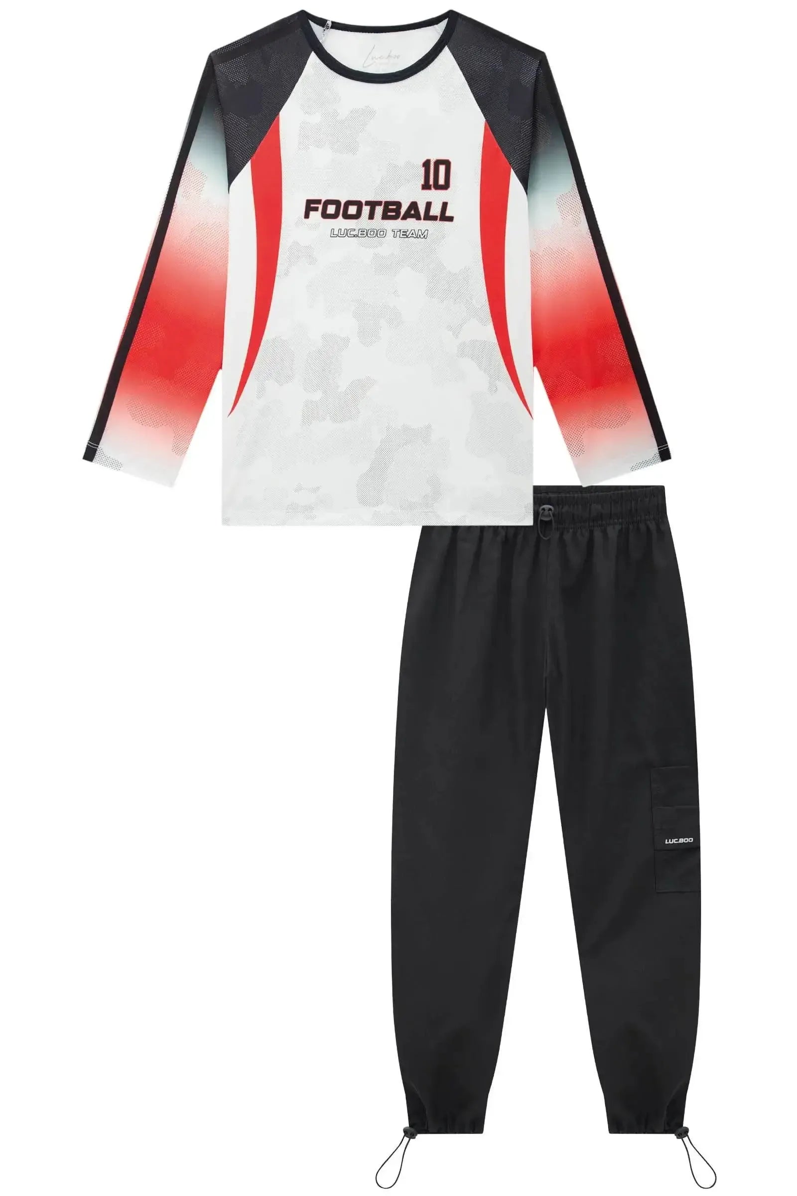 Conjunto de Camiseta em Malha UV Dry com Proteção UV50+ e Calça em Nylon com Elastano 90741 LucBoo Infantil Menino