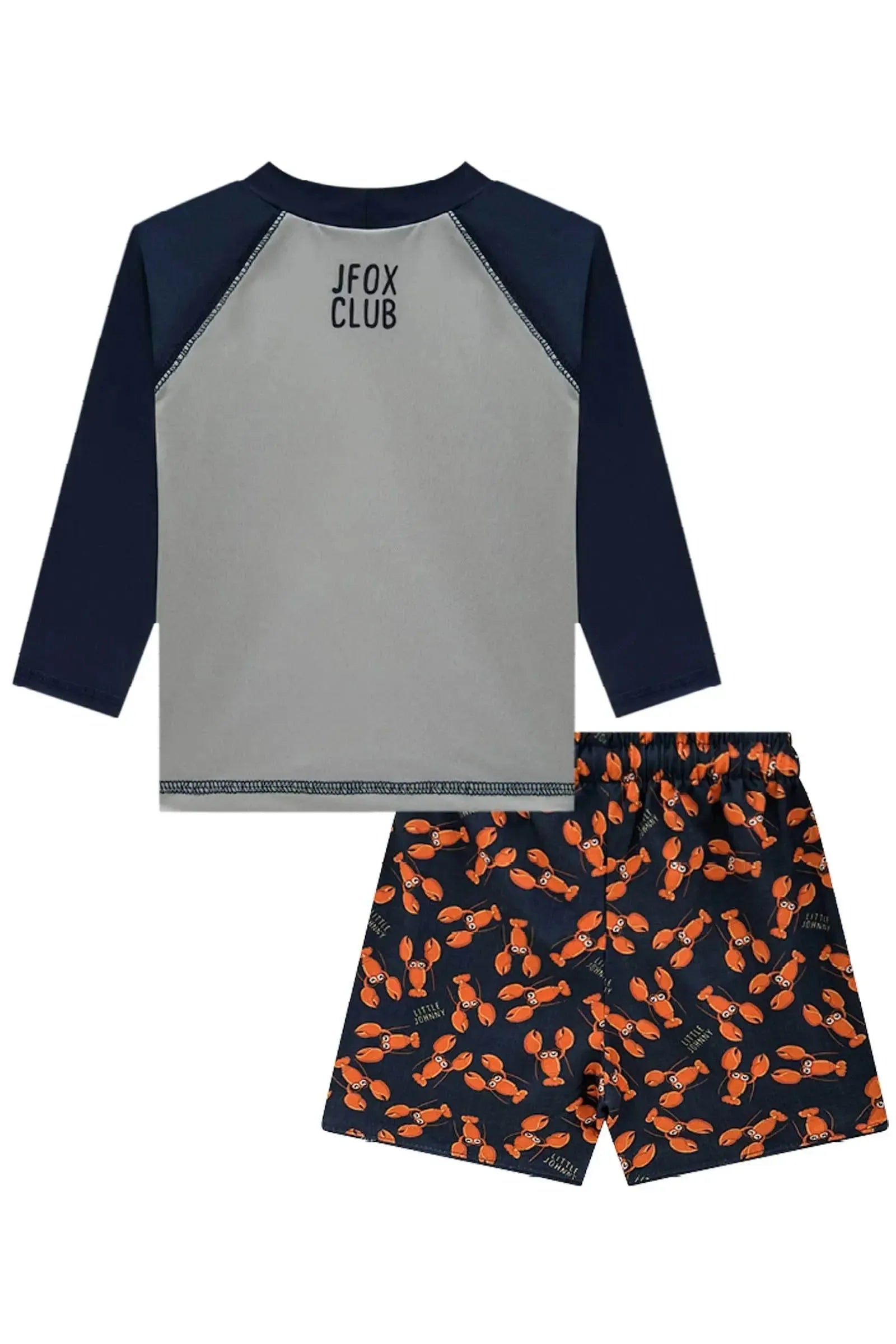Conjunto de Camiseta em Malha Uv Dry e Bermuda em Nylon Ergonomic com Elastano 85357 Johnny Fox Bebê Menino