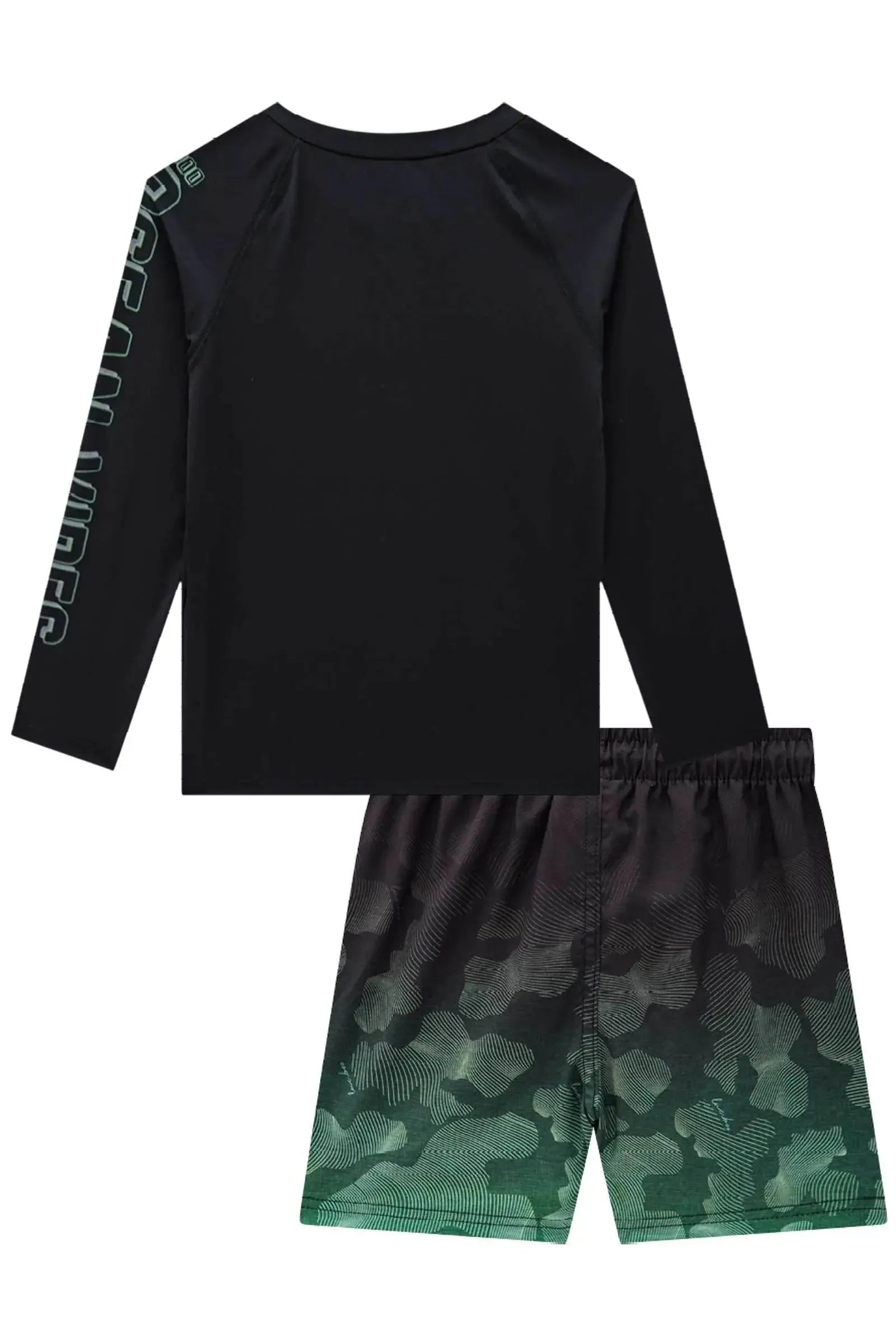 Conjunto de Camiseta em Malha UV Dry UV50+ e Bermuda Boxer em Nylon Ergonomic com Elastano 85167 LucBoo Infantil Menino