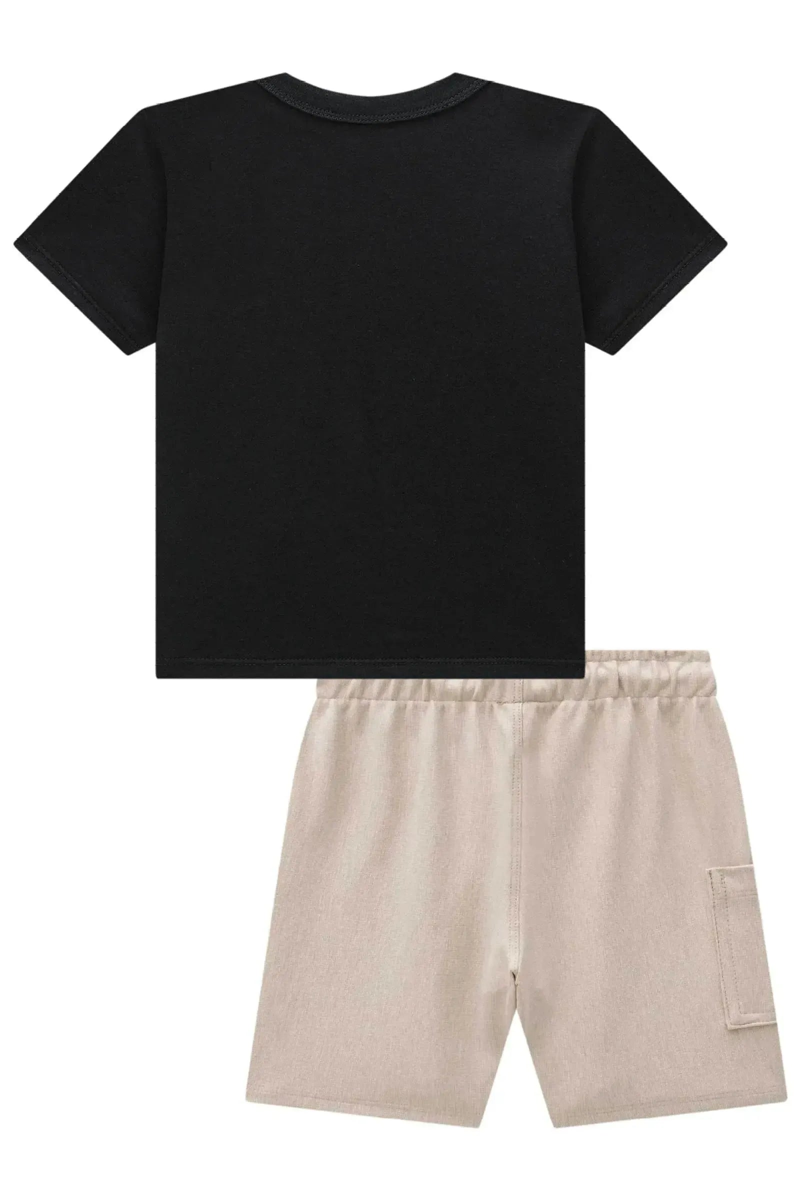 Conjunto de Camiseta em Meia Malha e Bermuda em Malha Alfaiataria 99257 Johnny Fox Teen Menino