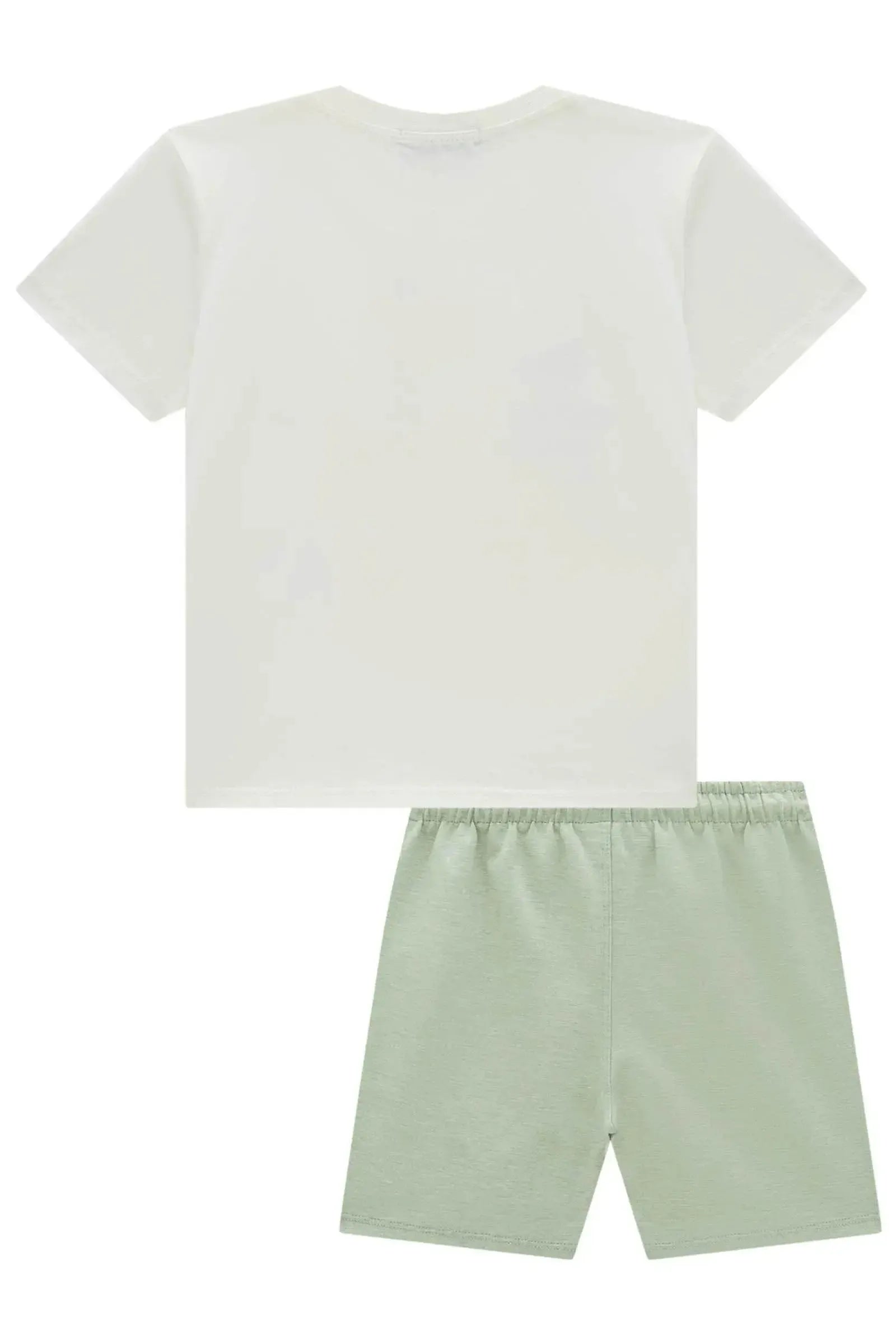Conjunto de Camiseta em Meia Malha e Bermuda em Malha Alfaiataria com Elastano 95051 LucBoo Infantil Menino