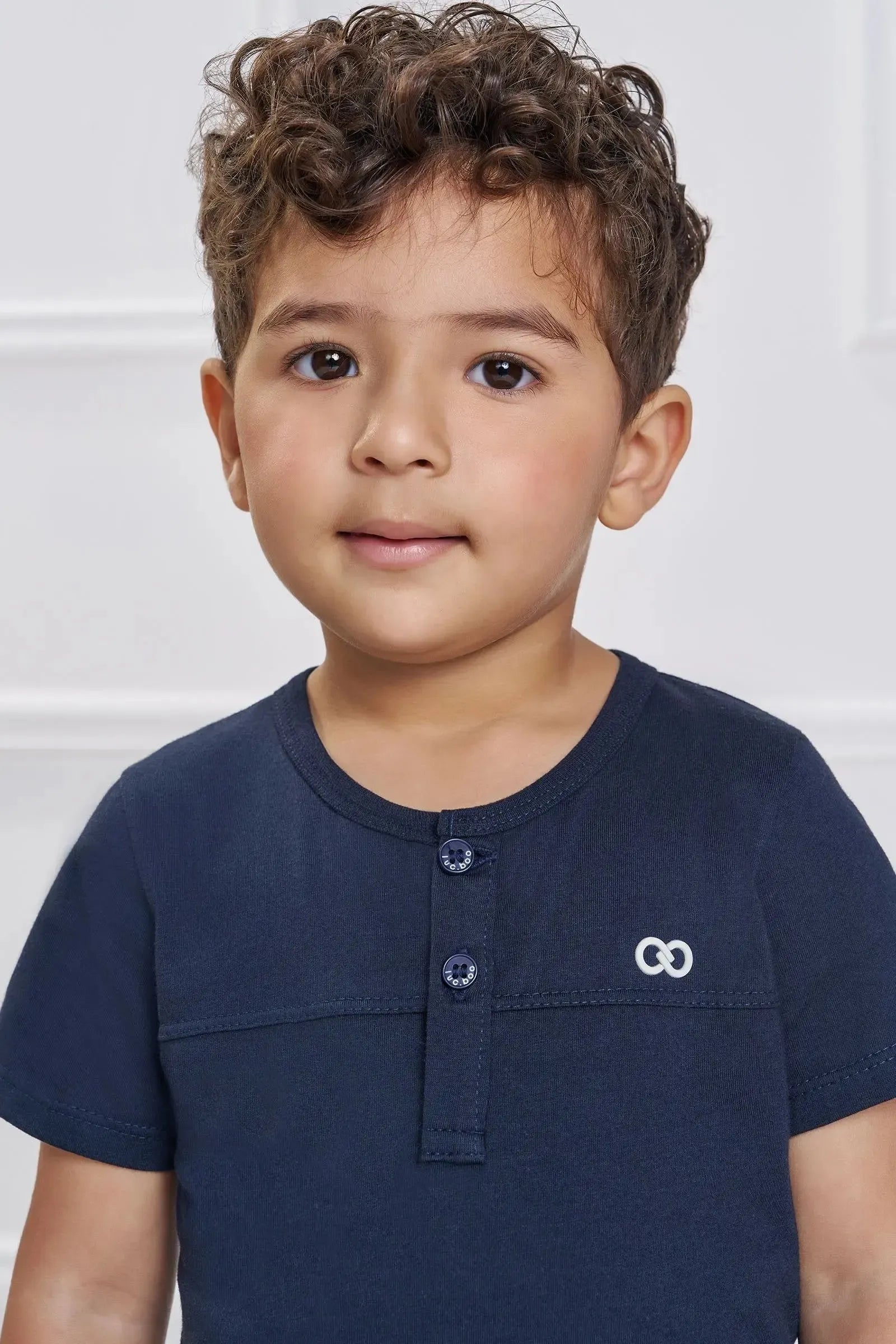 Conjunto de Camiseta em Meia Malha e Bermuda em Moletwill com Elastano 92819 LucBoo Bebê Menino