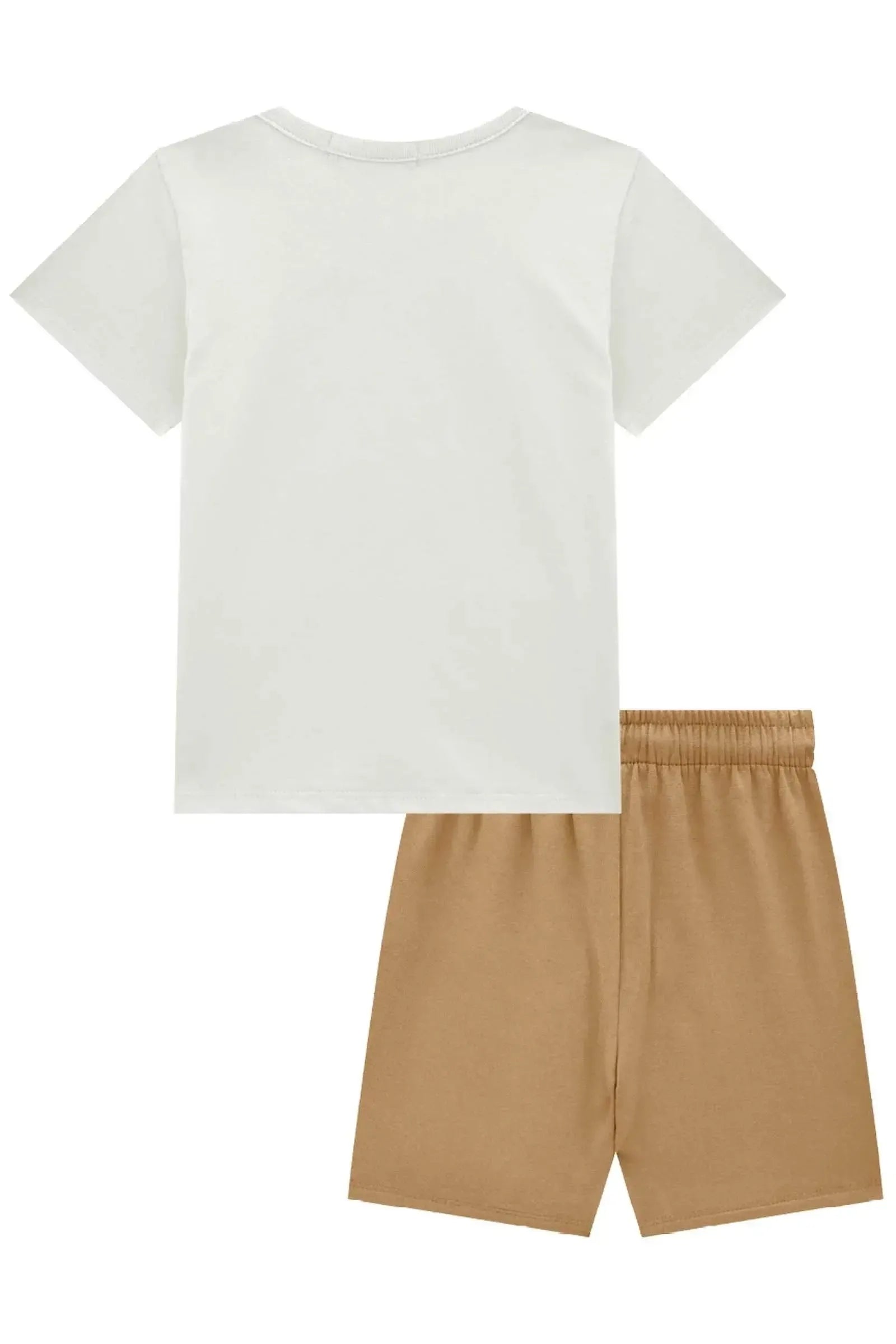 Conjunto de Camiseta em Meia Malha e Bermuda em Molevisco 84709 Johnny Fox Teen Menino