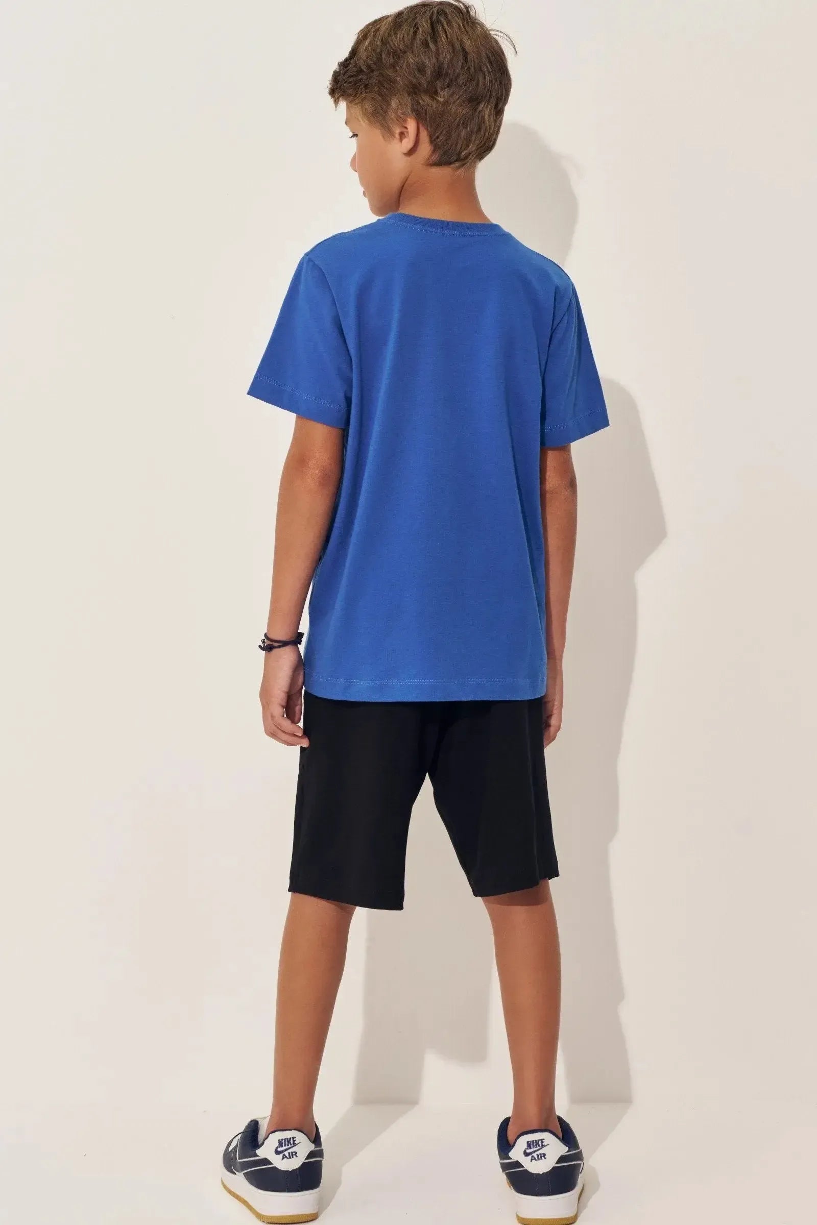 Conjunto de Camiseta em Meia Malha e Bermuda em Molevisco com Elastano 97998 Johnny Fox Teen Menino