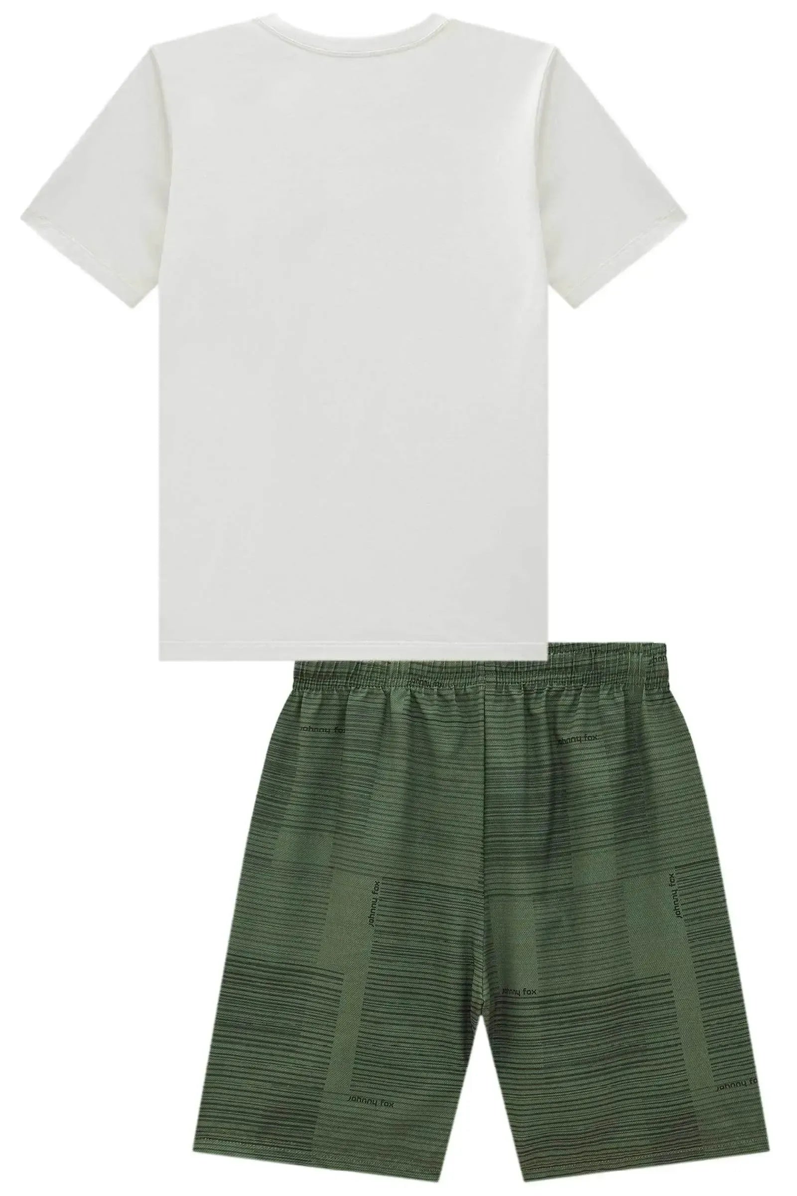 Conjunto de Camiseta em Meia Malha e Bermuda em Nylon Ergonomic com Elastano 97985 Johnny Fox Teen Menino
