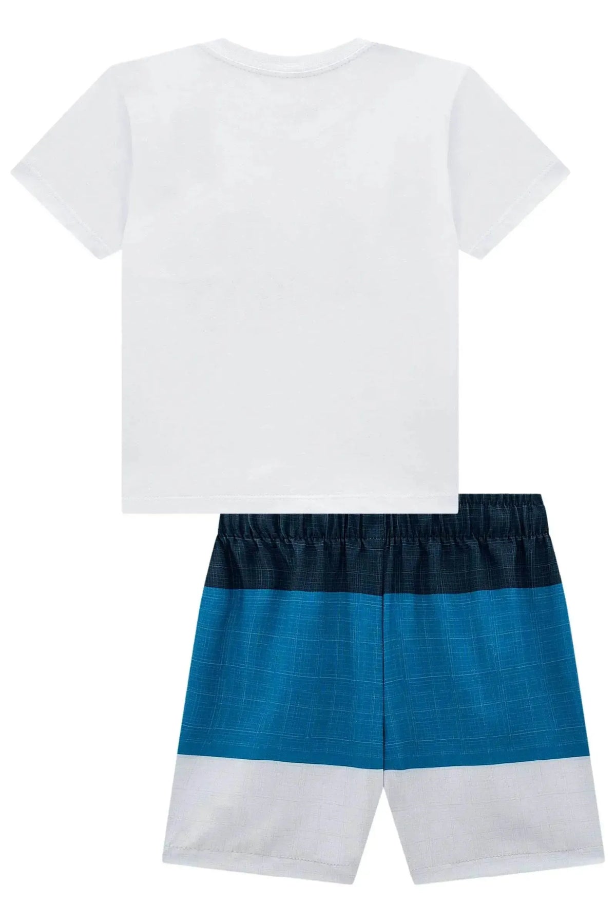 Conjunto de Camiseta em Meia Malha e Bermuda em Nylon Ergonomic com Elastano 98232 LucBoo Infantil Menino