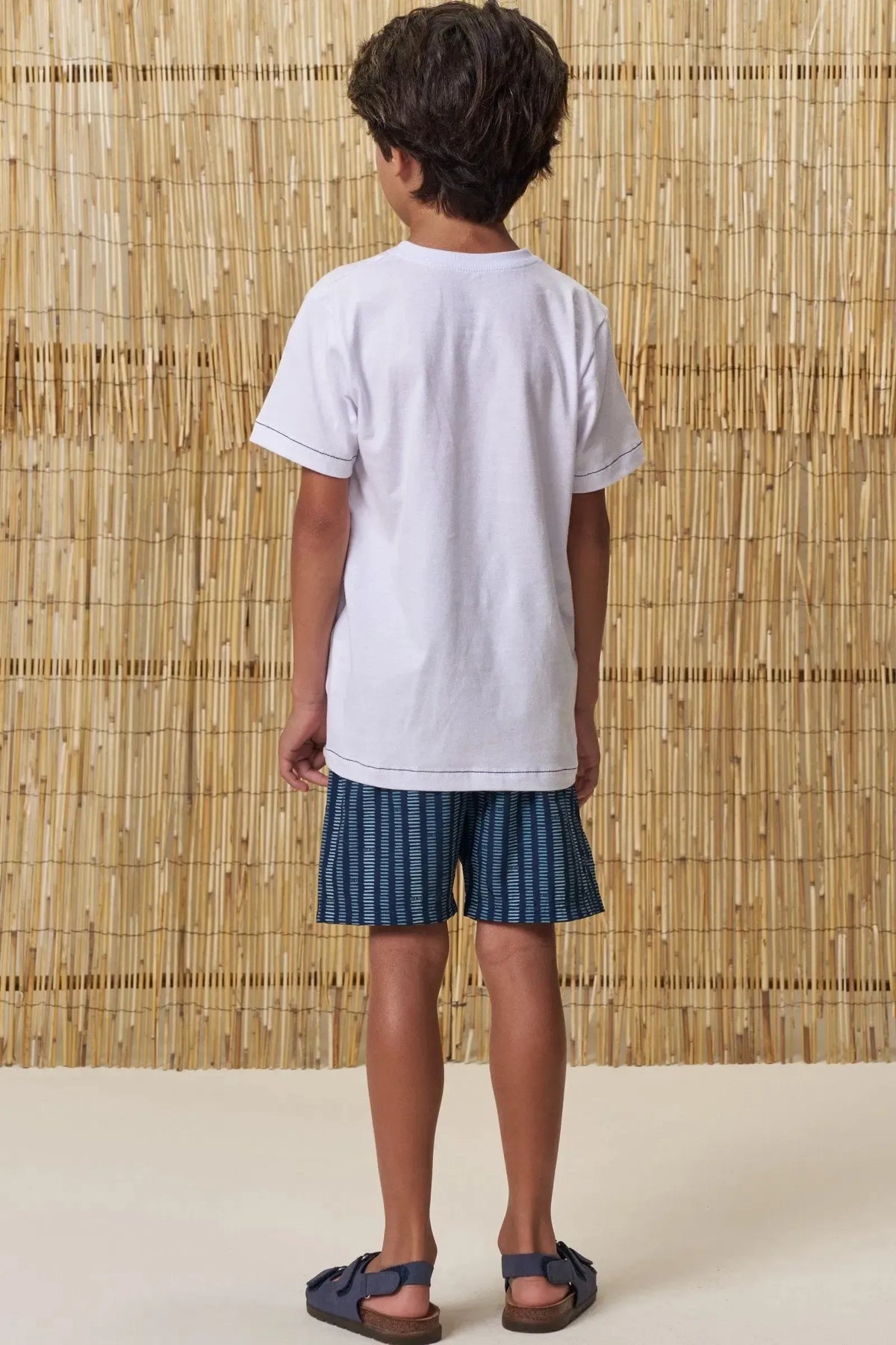 Conjunto de Camiseta em Meia Malha e Bermuda em Nylon Ergonomic com Elastano 99010 LucBoo Infantil Menino