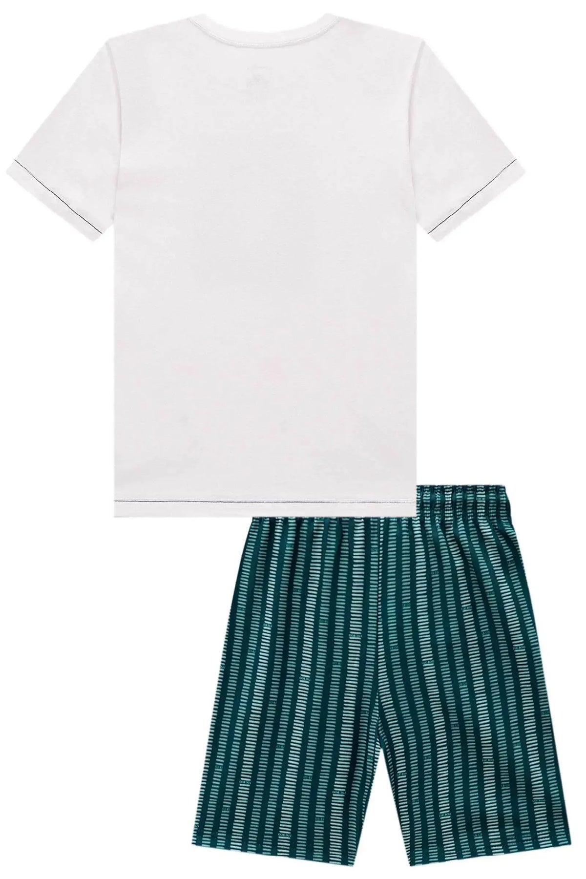Conjunto de Camiseta em Meia Malha e Bermuda em Nylon Ergonomic com Elastano 99010 LucBoo Infantil Menino