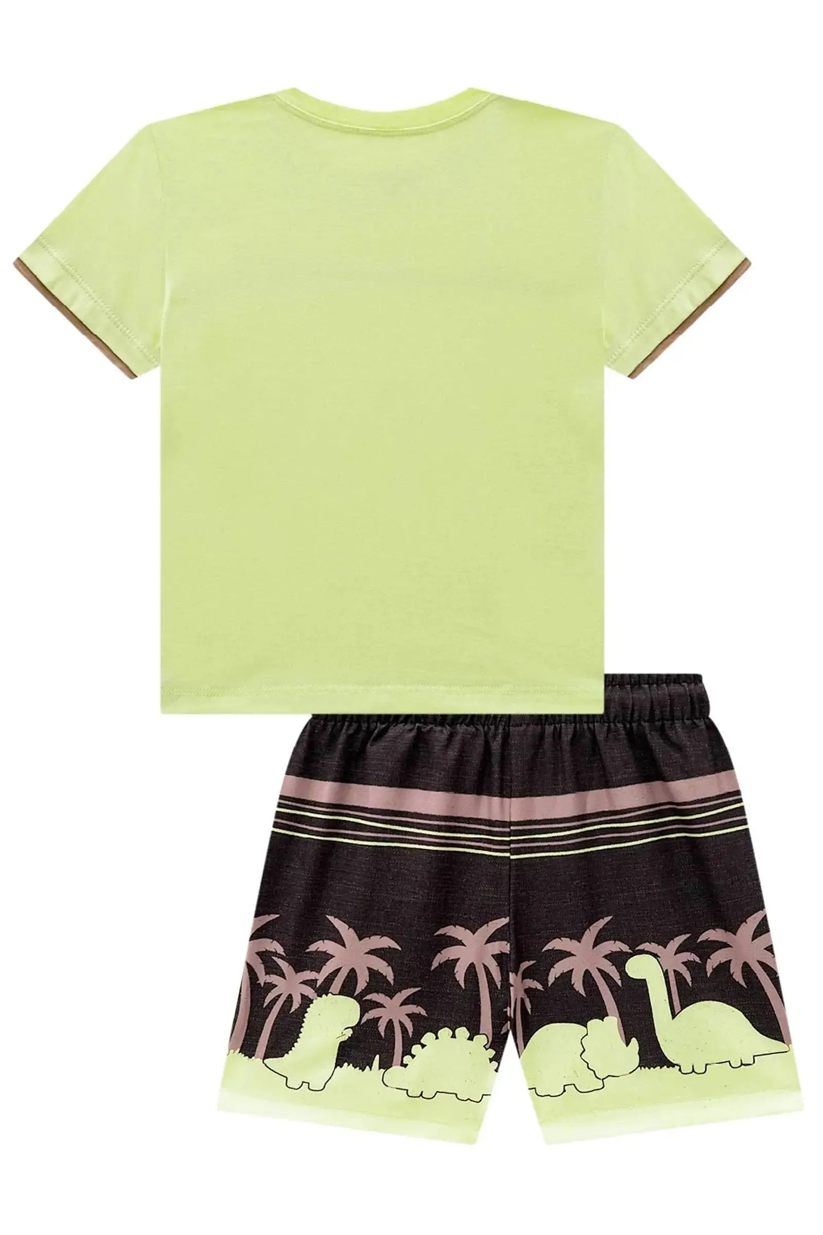 Conjunto de Camiseta em Meia Malha e Bermuda em Nylon Ergonomic com Elastano 99060 LucBoo Infantil Menino