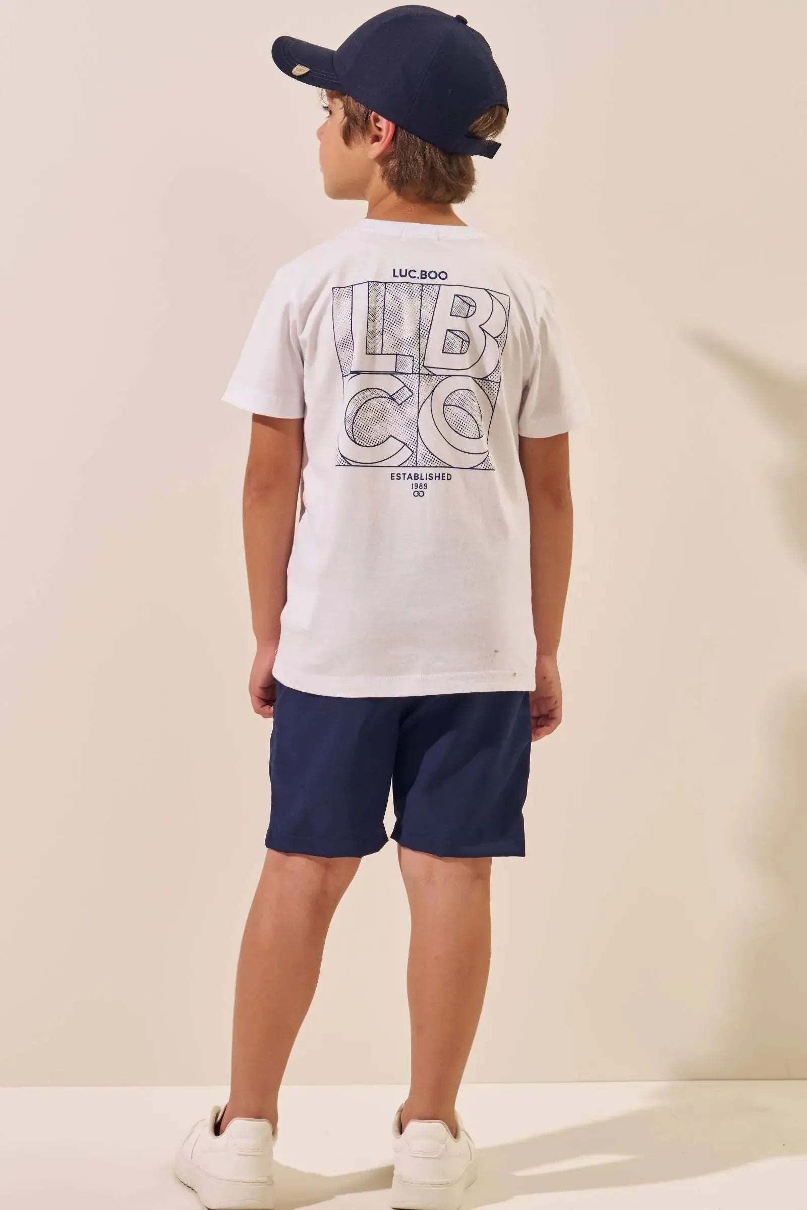 Conjunto de Camiseta em Meia Malha e Bermuda em Nylon Hidronatic Supersoft Premium 97255 LucBoo Infantil Menino