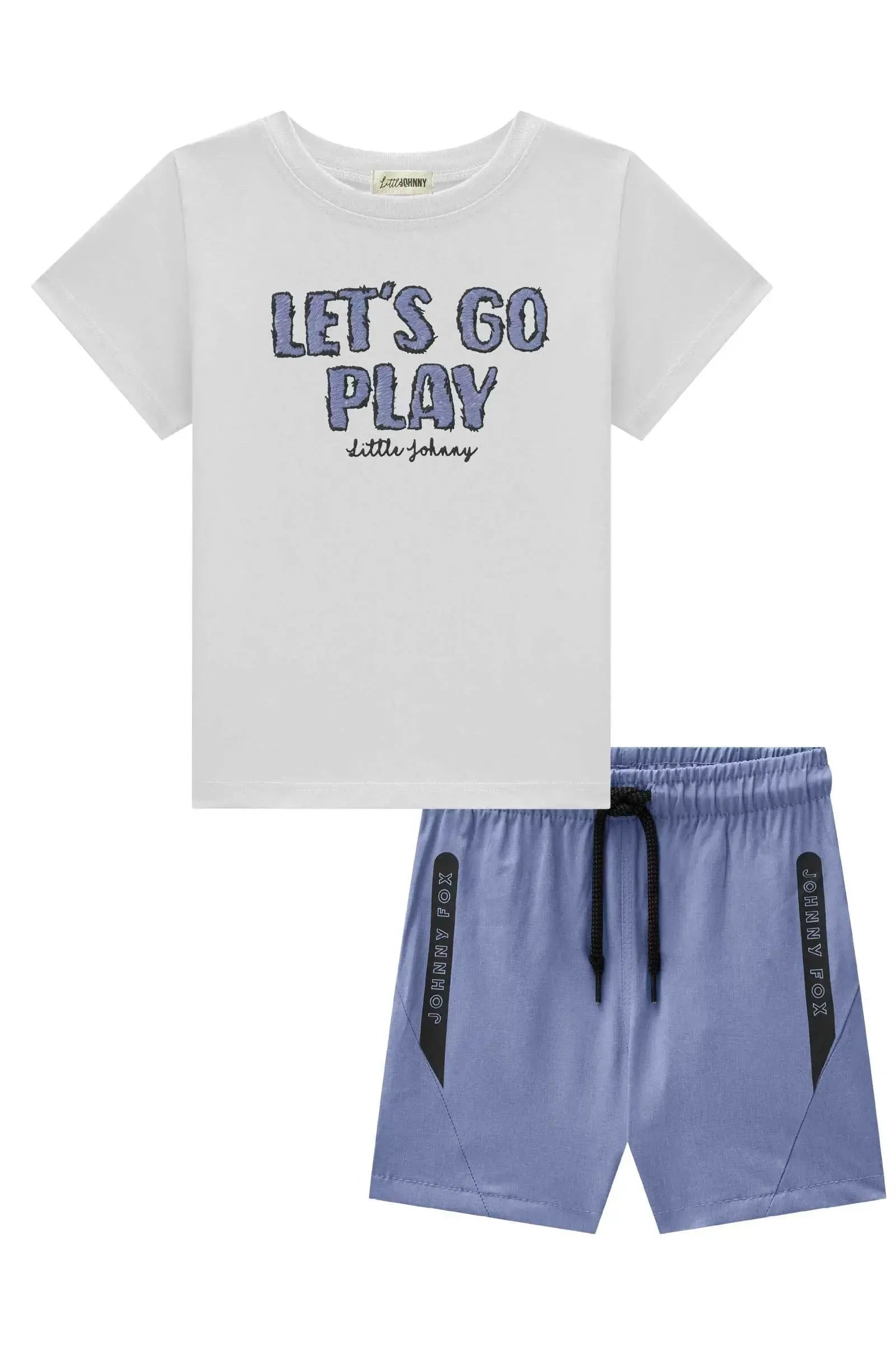Conjunto de Camiseta em Meia Malha e Bermuda em Nylon Neo Blend com Elastano 87682 Johnny Fox Bebê Menino