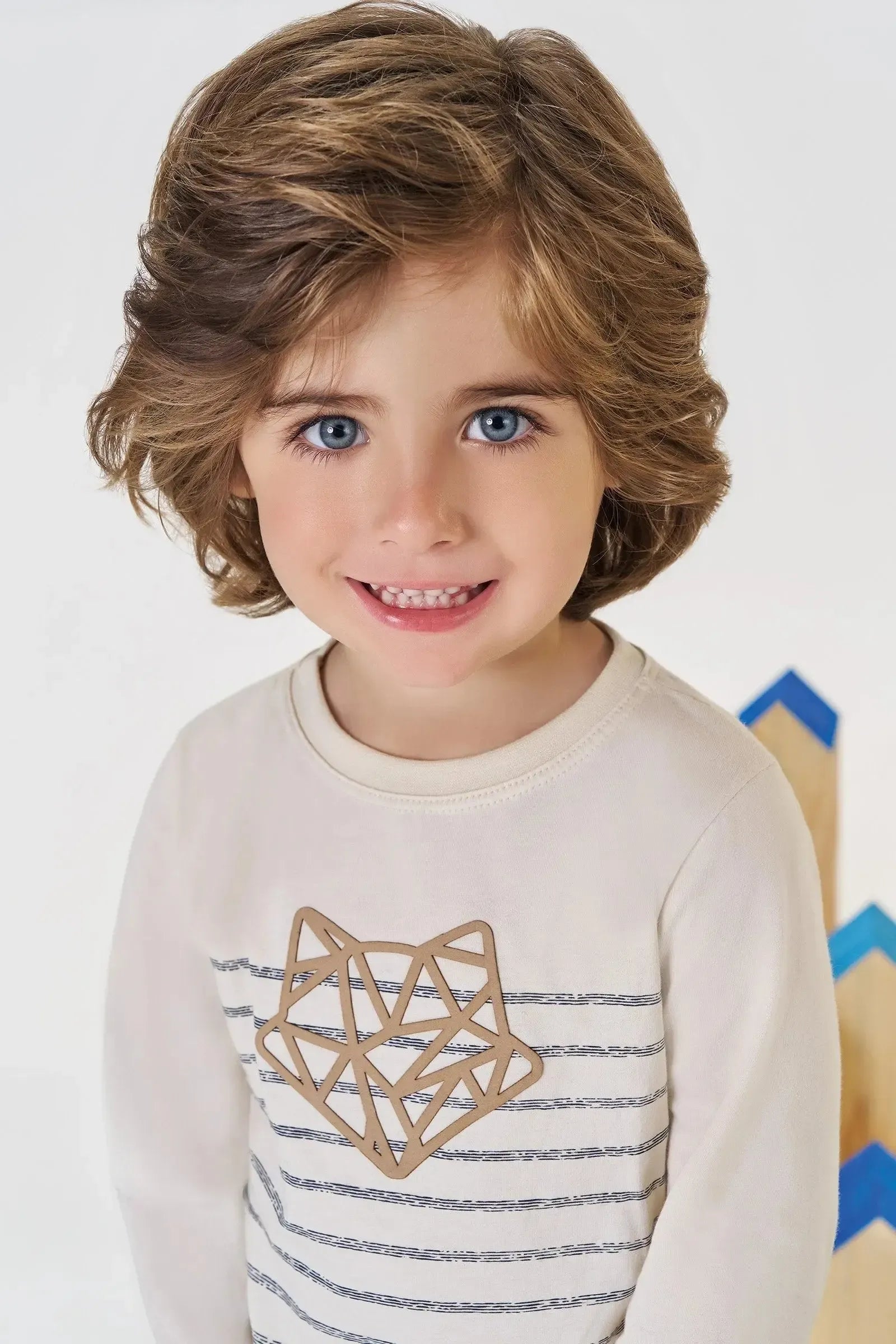 Conjunto de Camiseta em Meia Malha e Calça Skinny em Moletom Diferenciado sem Pelúcia 92682 Johnny Fox Bebê Menino