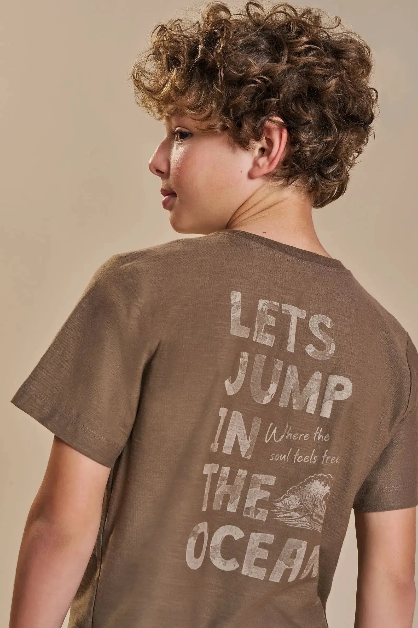 Conjunto de Camiseta em Meia Malha Flamê e Bermuda em Linho Santorine com Elastano 93016 Johnny Fox Teen Menino