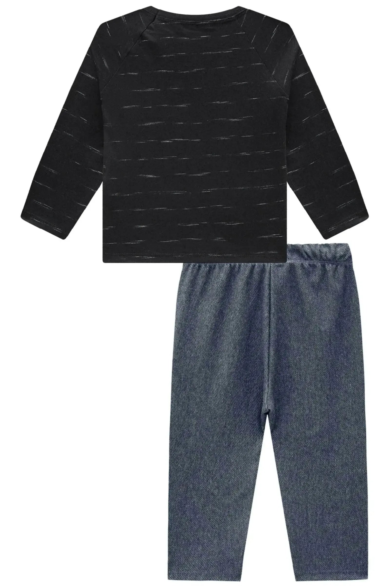 Conjunto Bebê Menino Johnny Fox: Camiseta e Calça Jeans Conforto