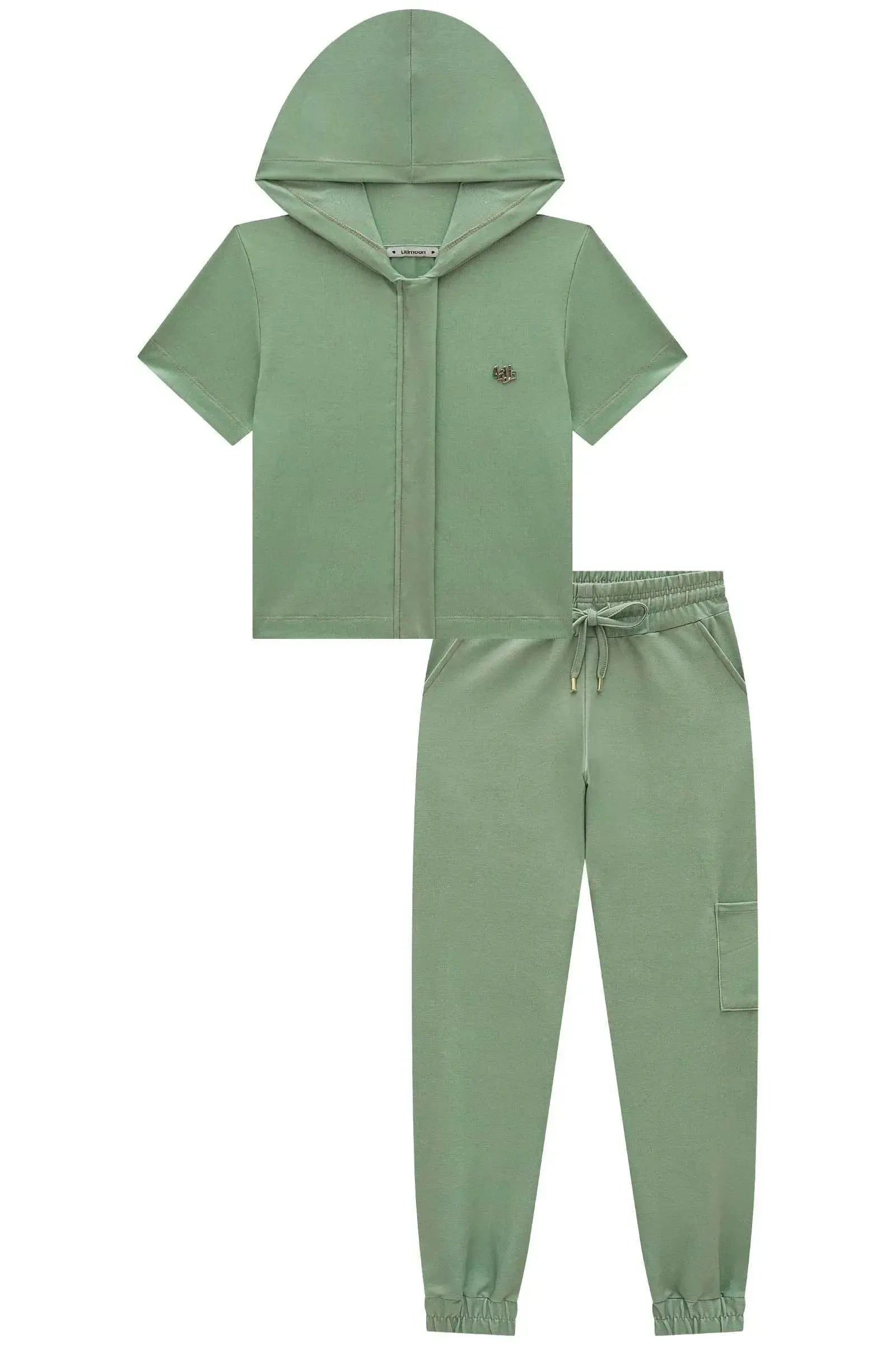 Conjunto de Colete e Calça Jogger em Molevisco 83411 Lilimoon Teen Menina