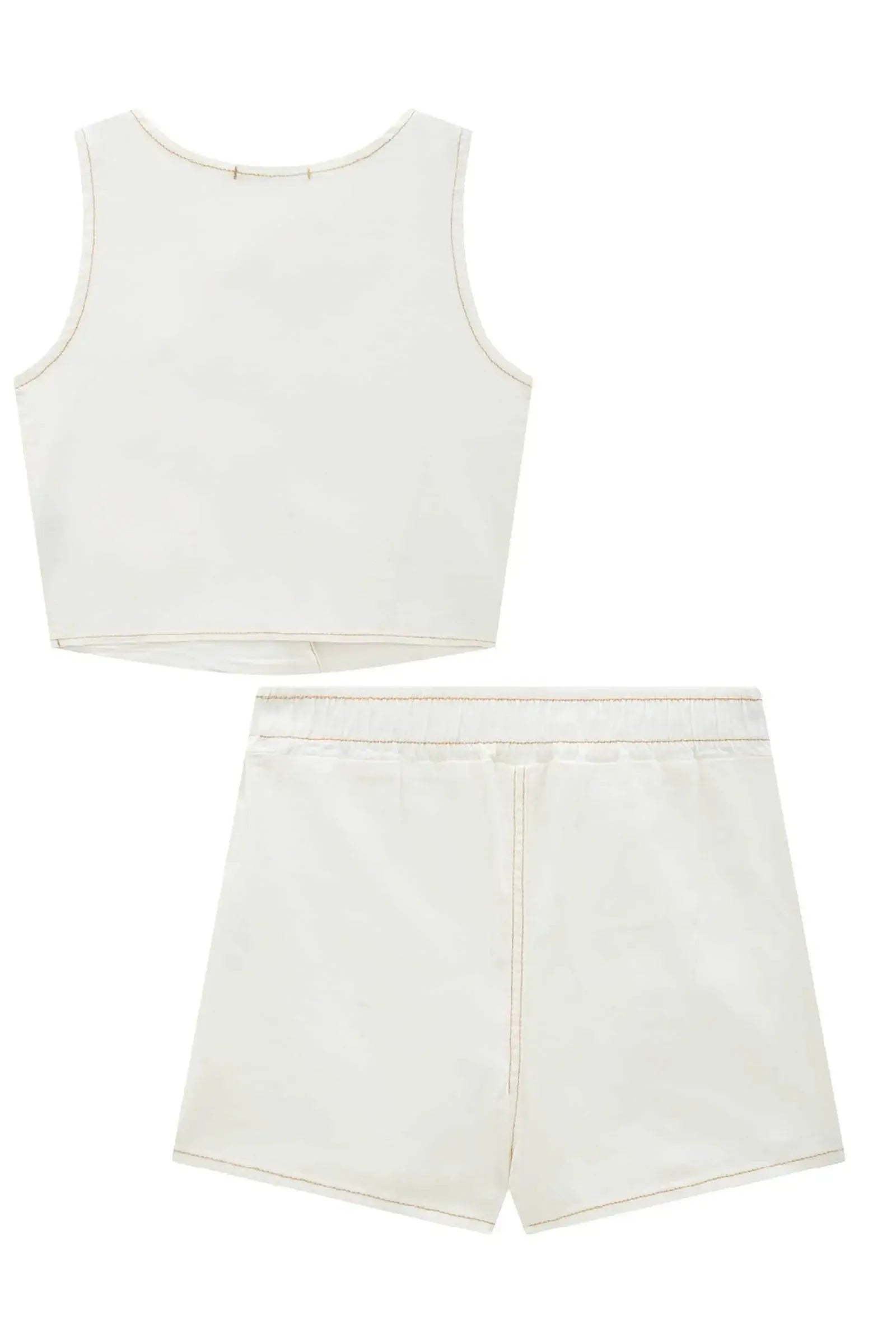 Conjunto de Colete e Short Saia em Sarja com Elastano 95220 Lilimoon Teen Menina