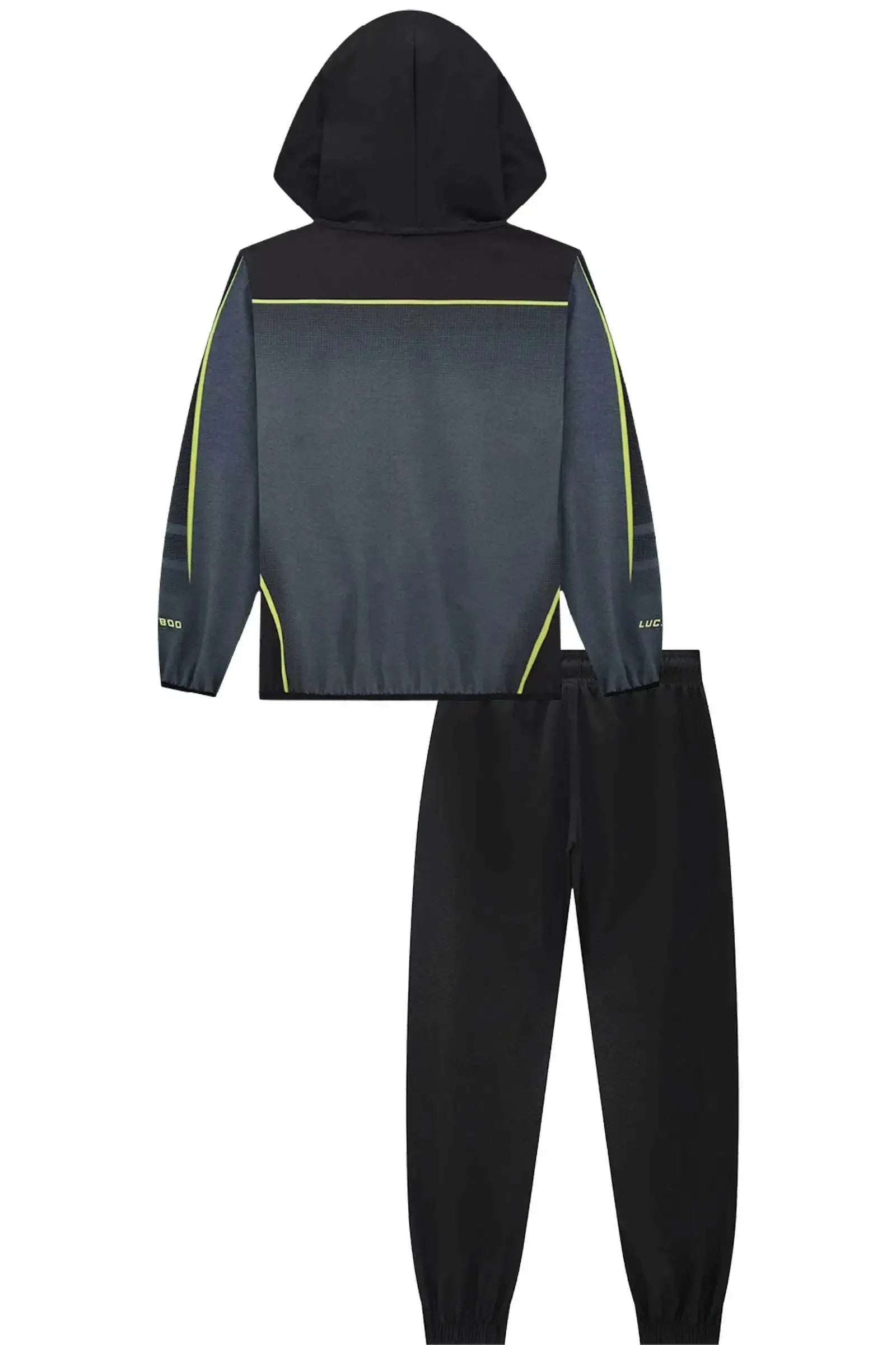 Conjunto de Jaqueta Corta Vento e Calça Jogger em Nylon com Elastano 91784 LucBoo Infantil Menino