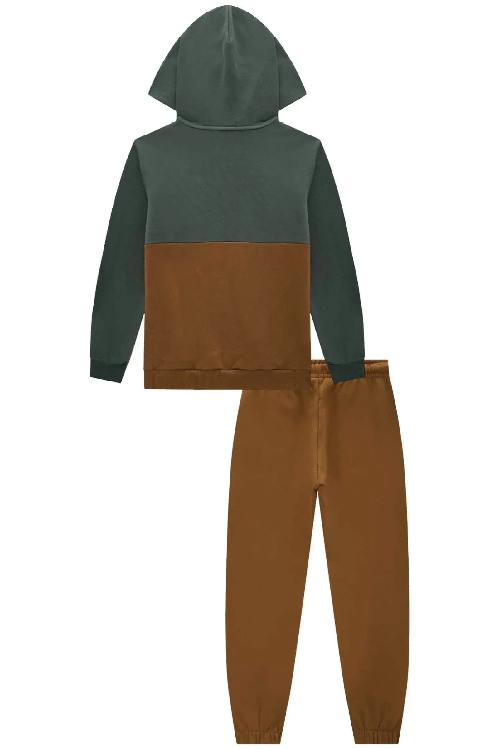 Conjunto de Jaqueta e Calça Jogger em Moletom com Pelúcia 90367 LucBoo Infantil Menino