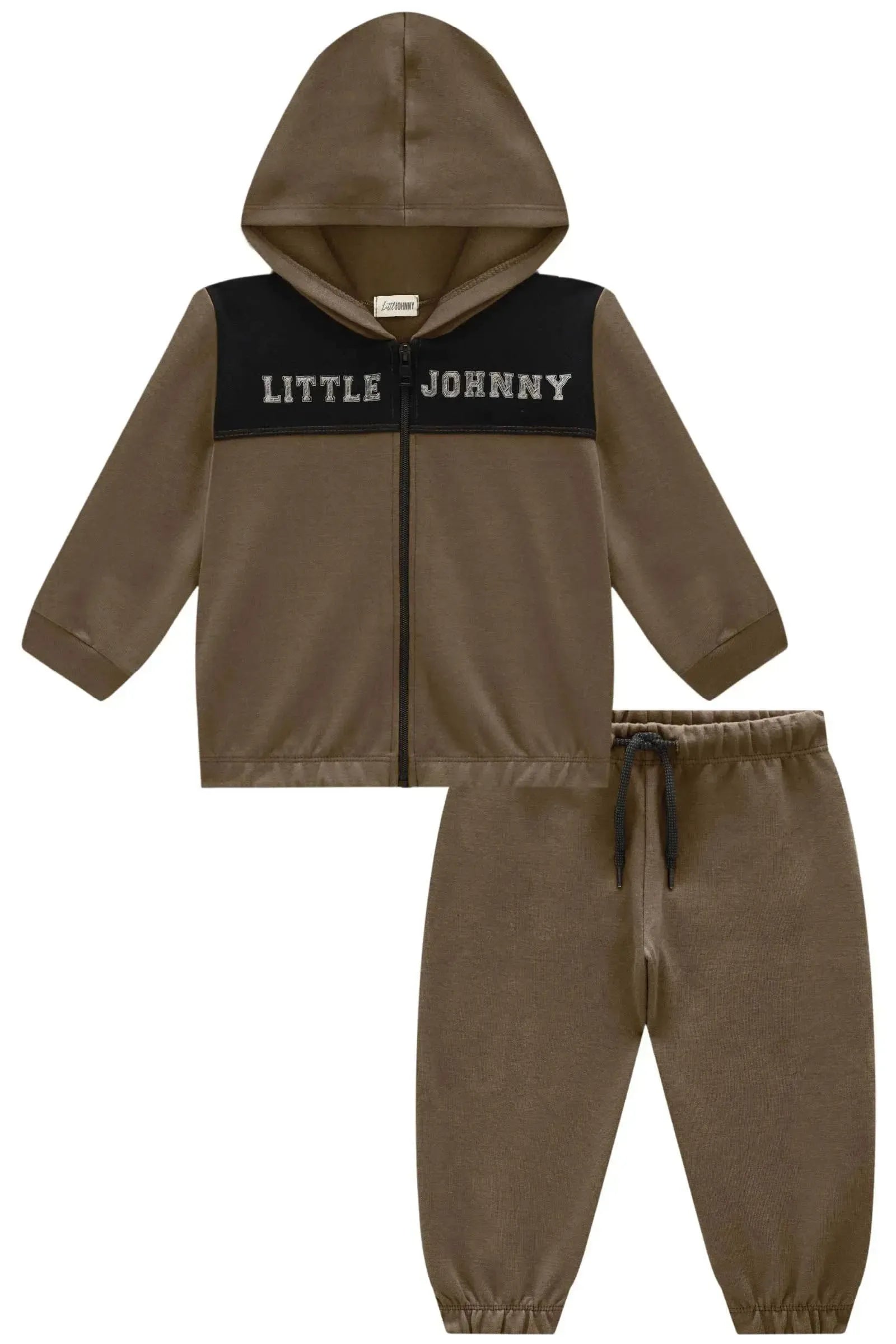 Conjunto de Jaqueta e Calça Jogger em Moletom sem Pelúcia 92358 Johnny Fox Bebê Menino