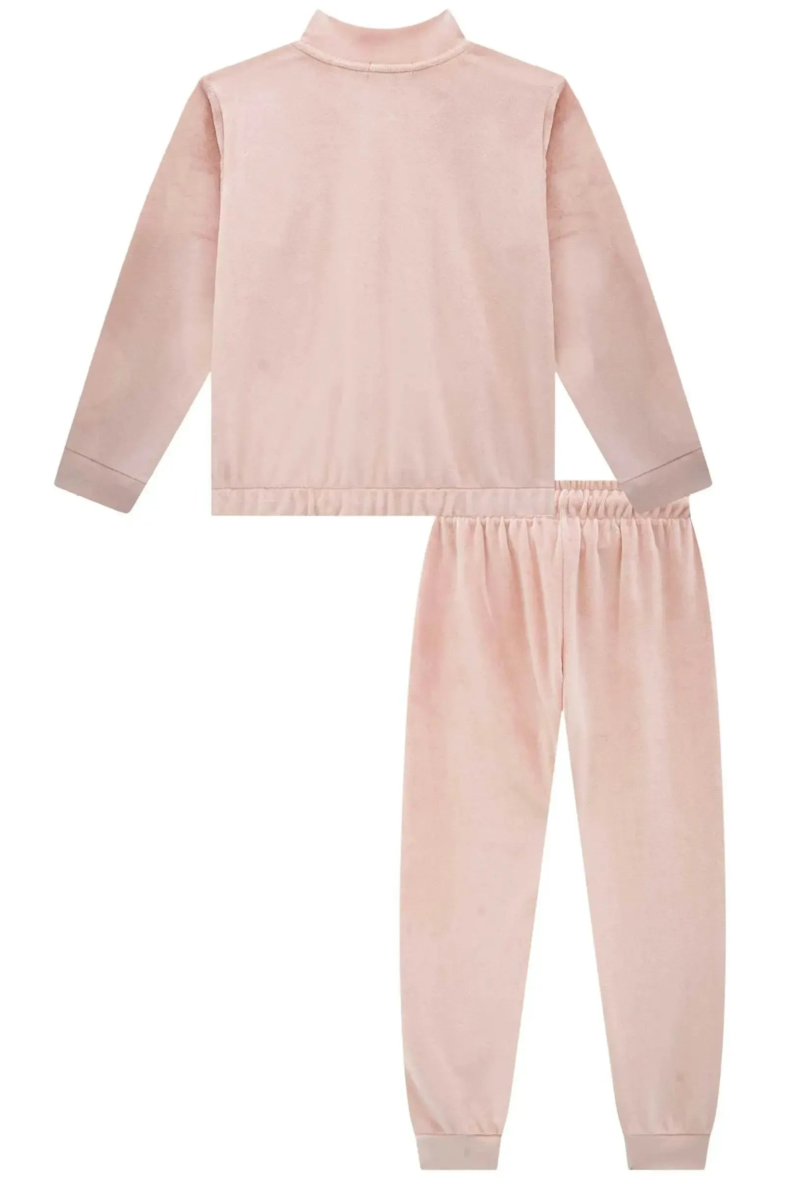 Conjunto de Jaqueta e Calça Jogger em Veludo com Elastano 92577 Infanti Infantil Menina