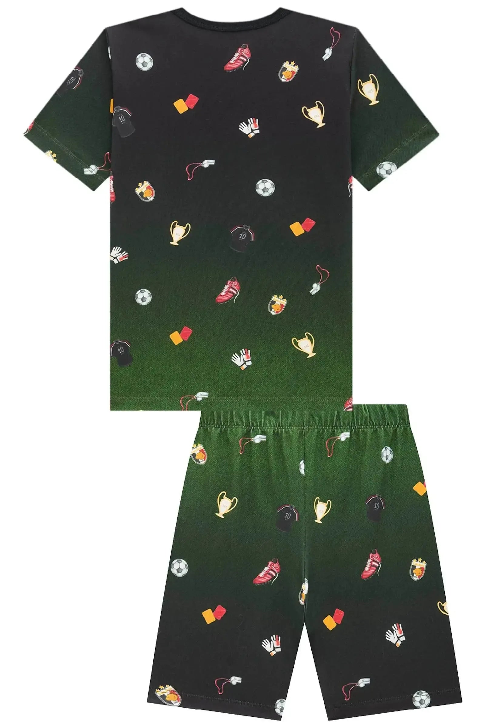 Conjunto de Pijama com Camiseta e Bermuda em Malha Fresh 97085 LucBoo Infantil Menino