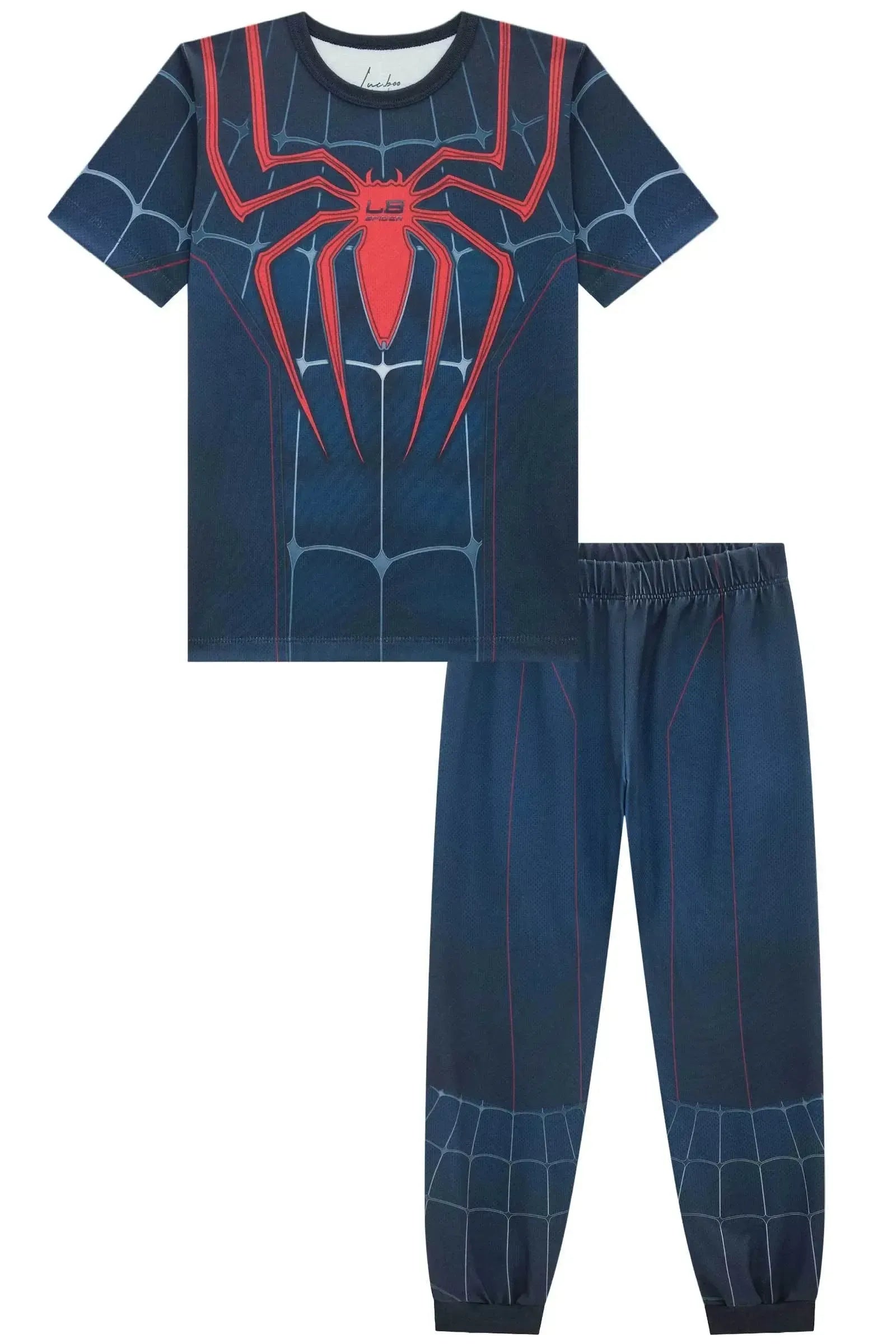 Conjunto de Pijama com Camiseta e Calça em Malha Power 97068 LucBoo Infantil Menino