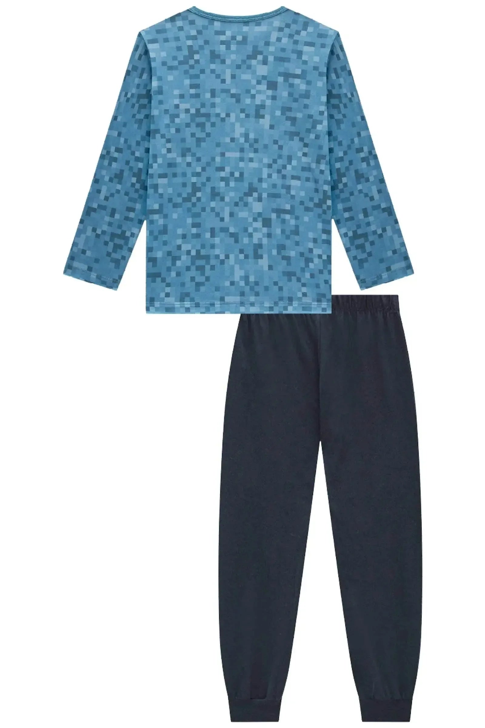 Conjunto de Pijama com Camiseta em Malha Comfy e Calça em Meia Malha 93572 LucBoo Infantil Menino