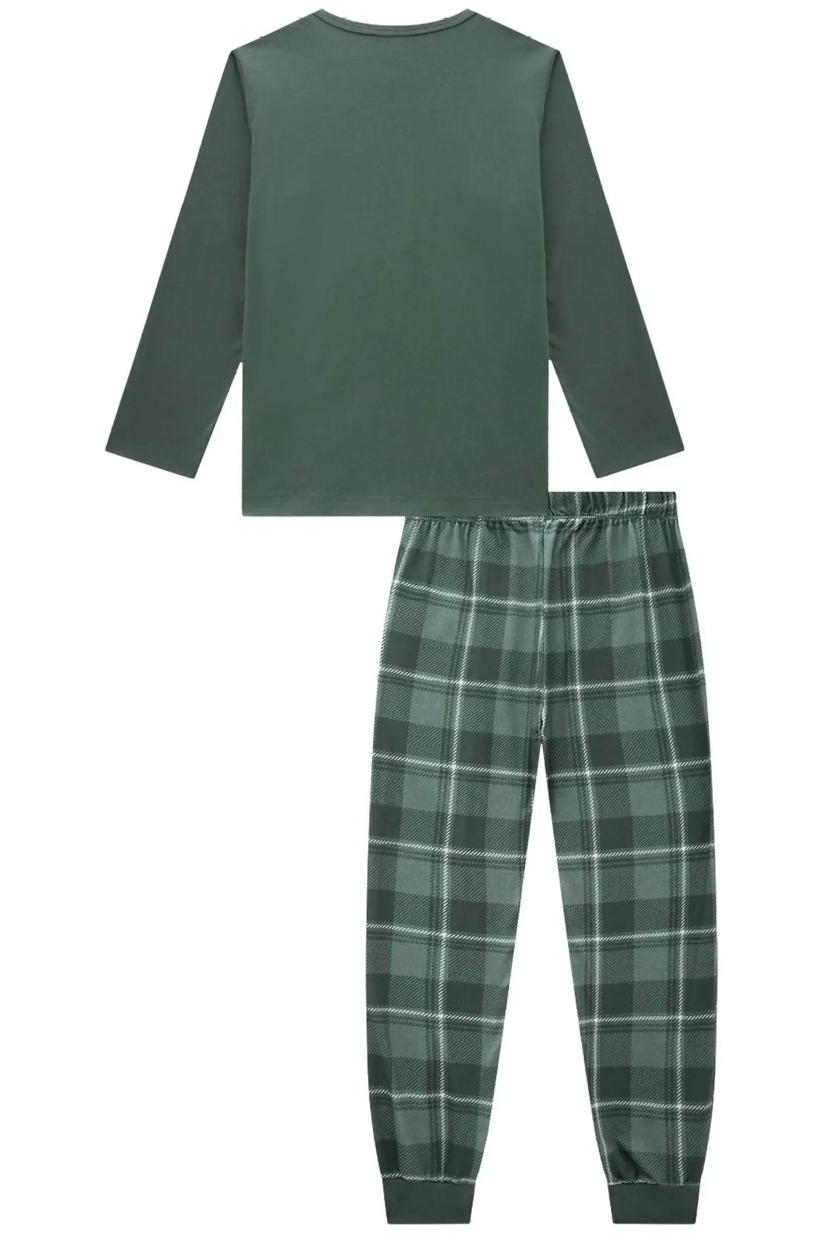 Conjunto de Pijama com Camiseta em Meia Malha e Calça em Malha Comfy 93417 LucBoo Infantil Menino