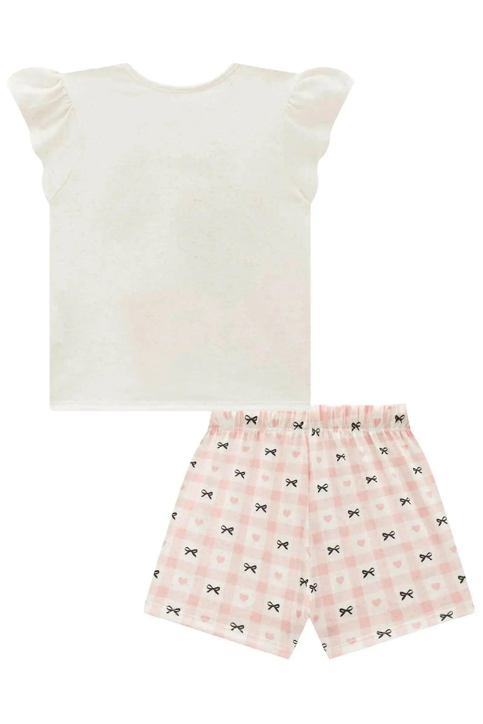 Conjunto de Pijama de Blusa e Shorts em Malha Fresh 96003 Infanti Infantil Menina