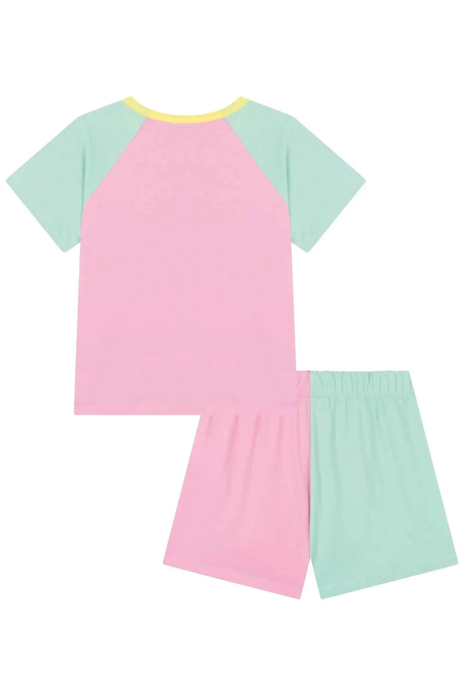 Conjunto de Pijama de Blusa e Shorts em Meia Malha 83071 Kukiê Infantil Menina
