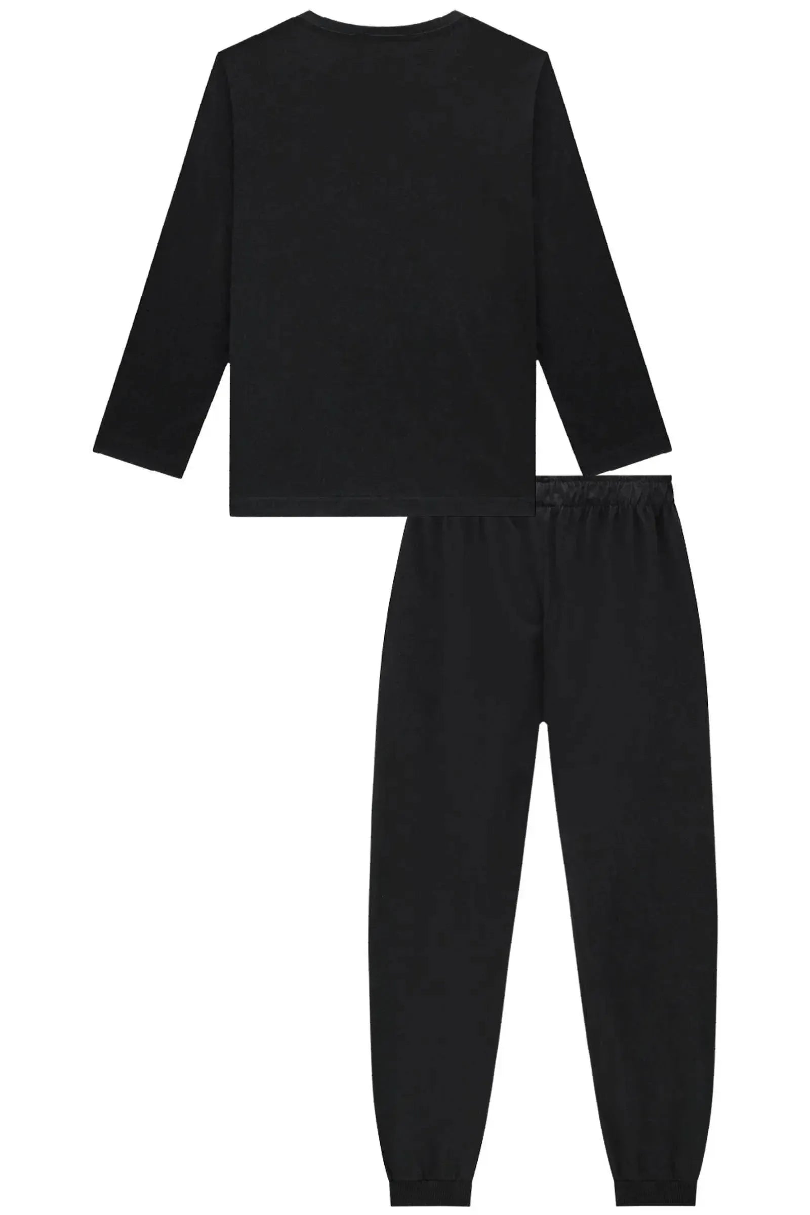 Conjunto de Pijama de Camiseta e Calça Jogger em Meia Malha 93390 Johnny Fox Teen Menino