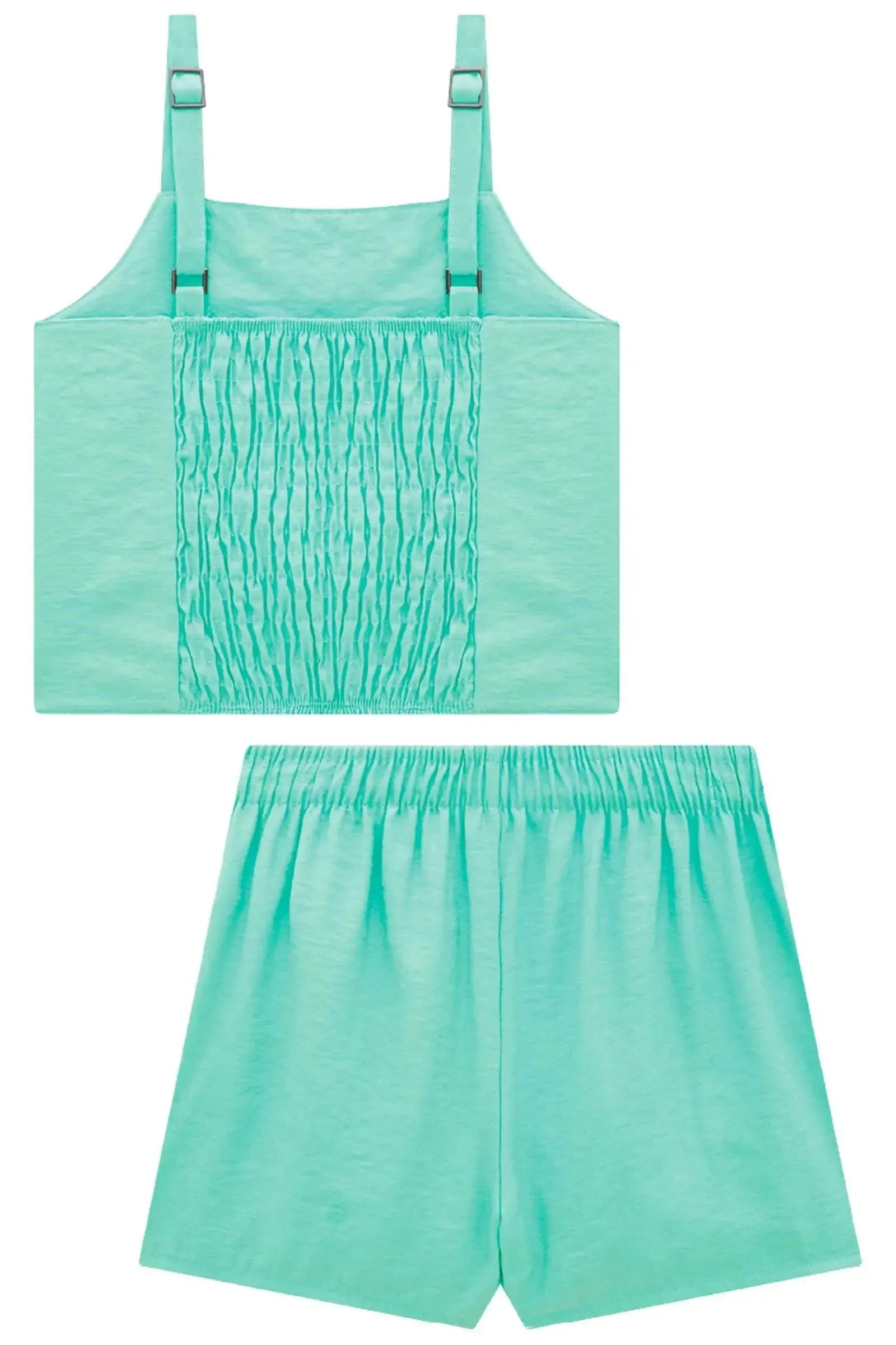 Conjunto de Regata e Short Saia em Alfaiataria Fresh 98211 Vic Teen Menina
