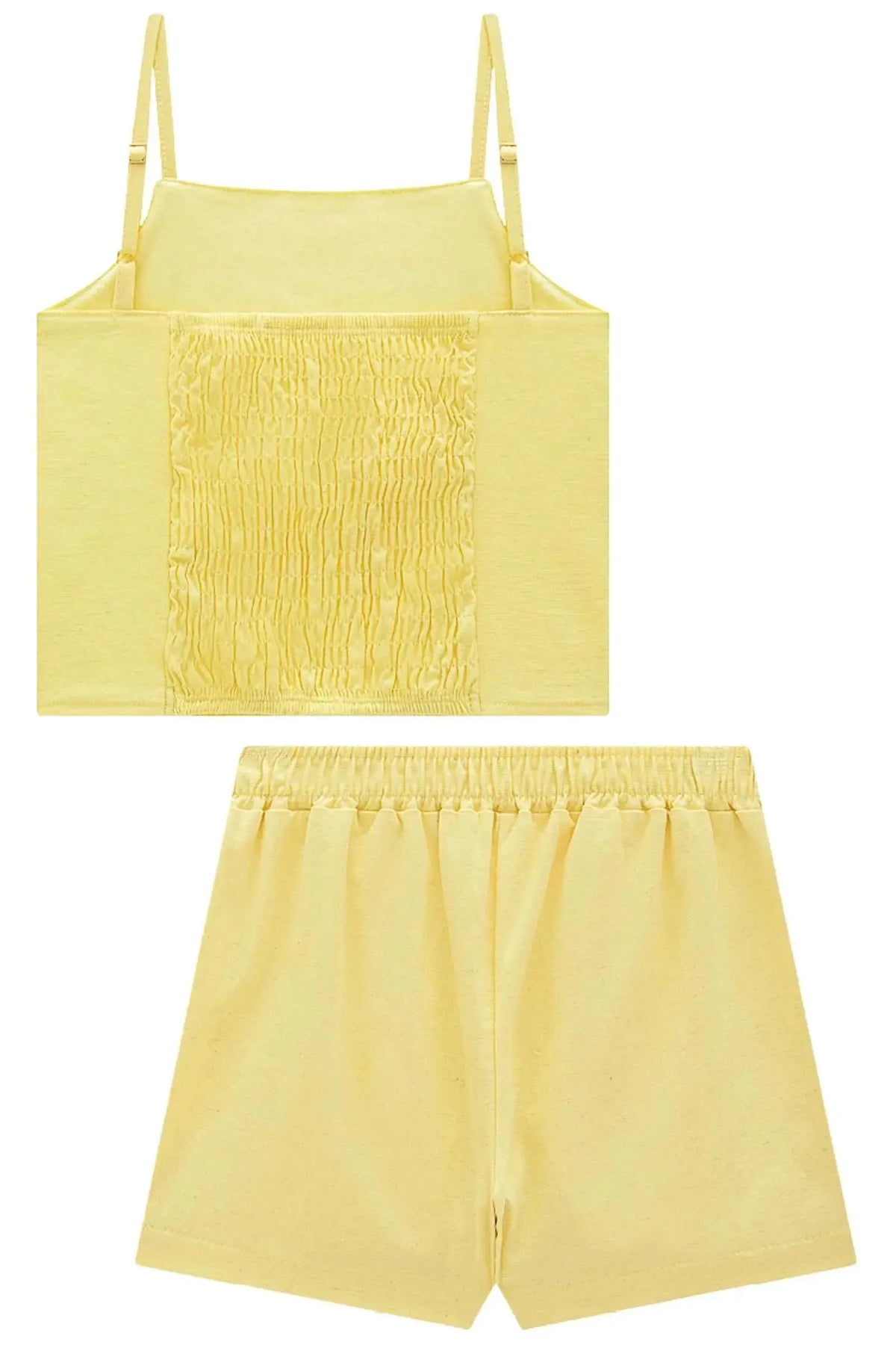 Conjunto de Regata e Short Saia em Linho com Elastano 98878 Vic Teen Menina