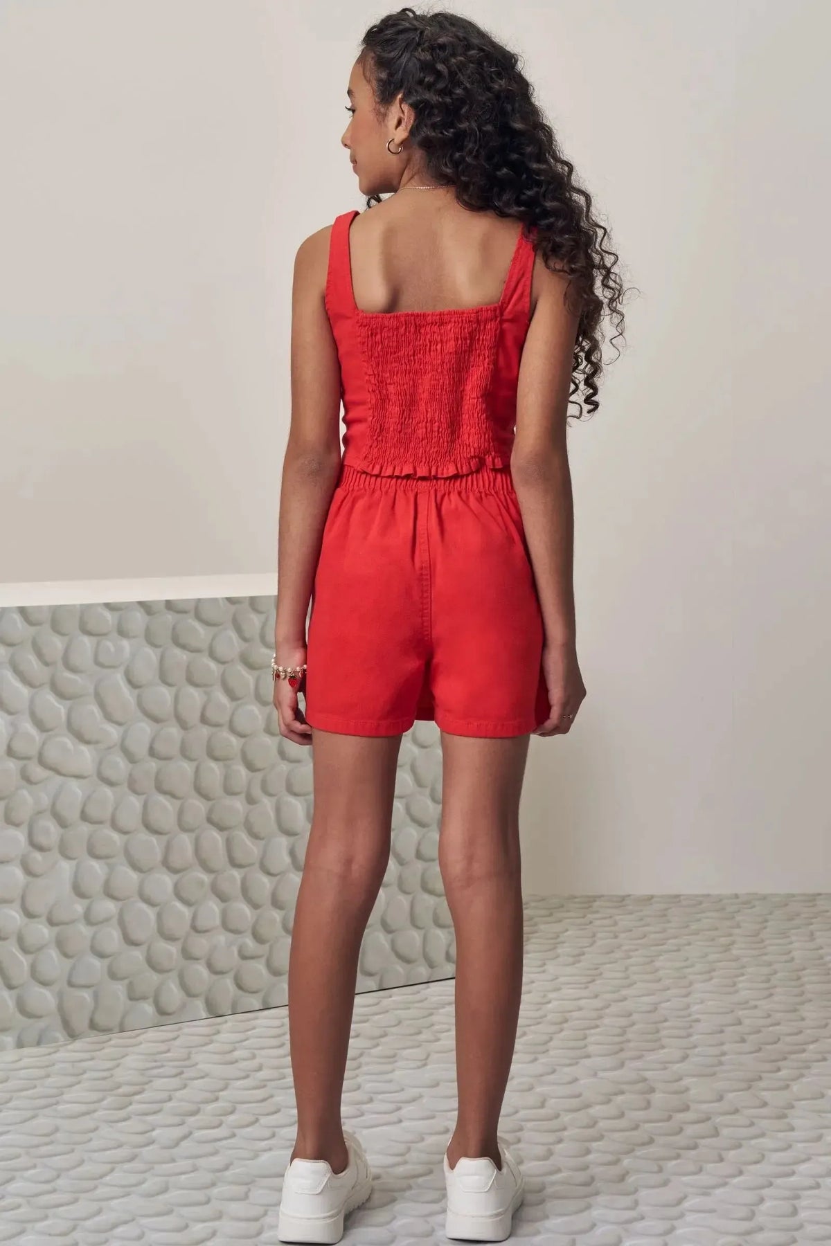 Conjunto de Regata e Short Saia em Sarja com Elastano 98975 Lilimoon Teen Menina