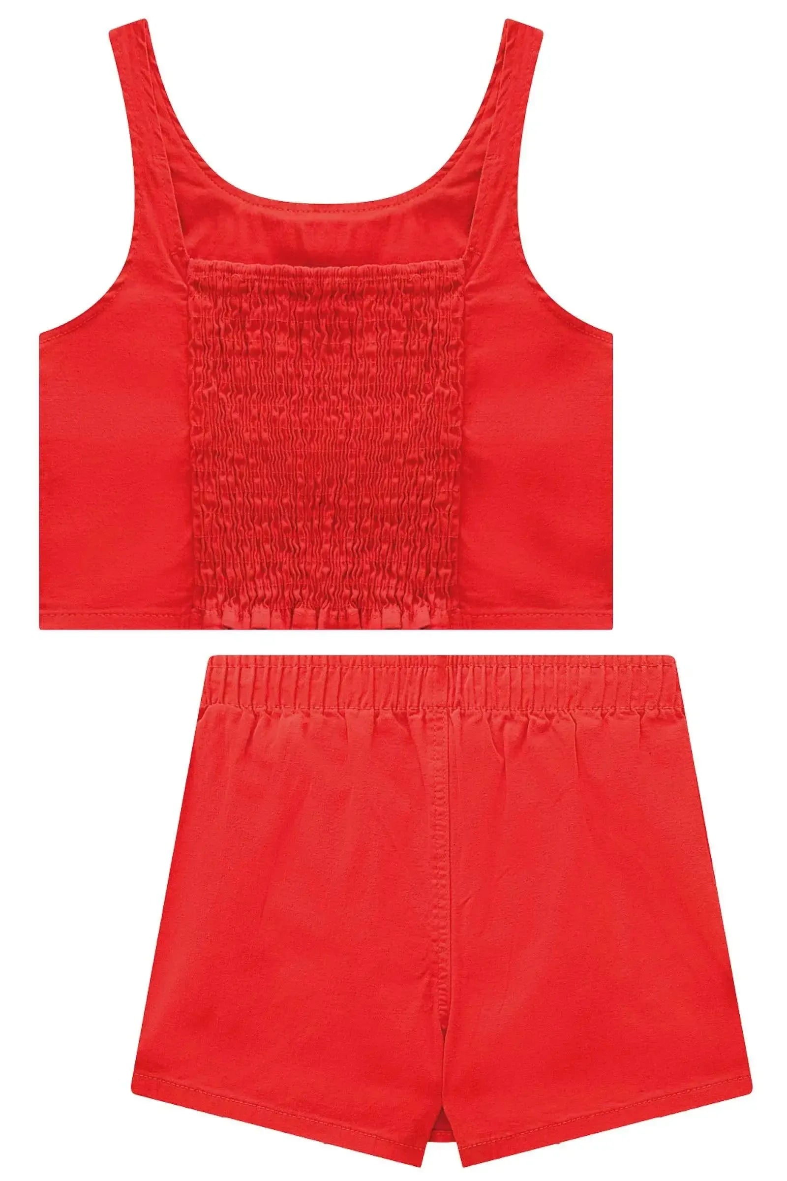 Conjunto de Regata e Short Saia em Sarja com Elastano 98975 Lilimoon Teen Menina