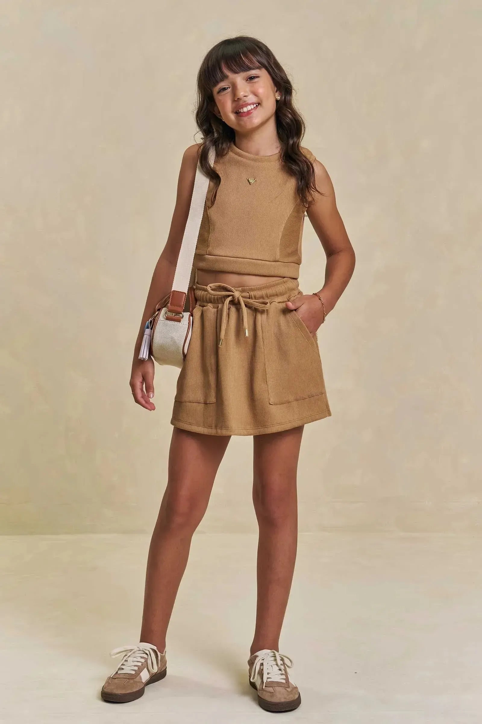 Conjunto de Regata e Short Saia em Soft Line 95644 Lilimoon Teen Menina