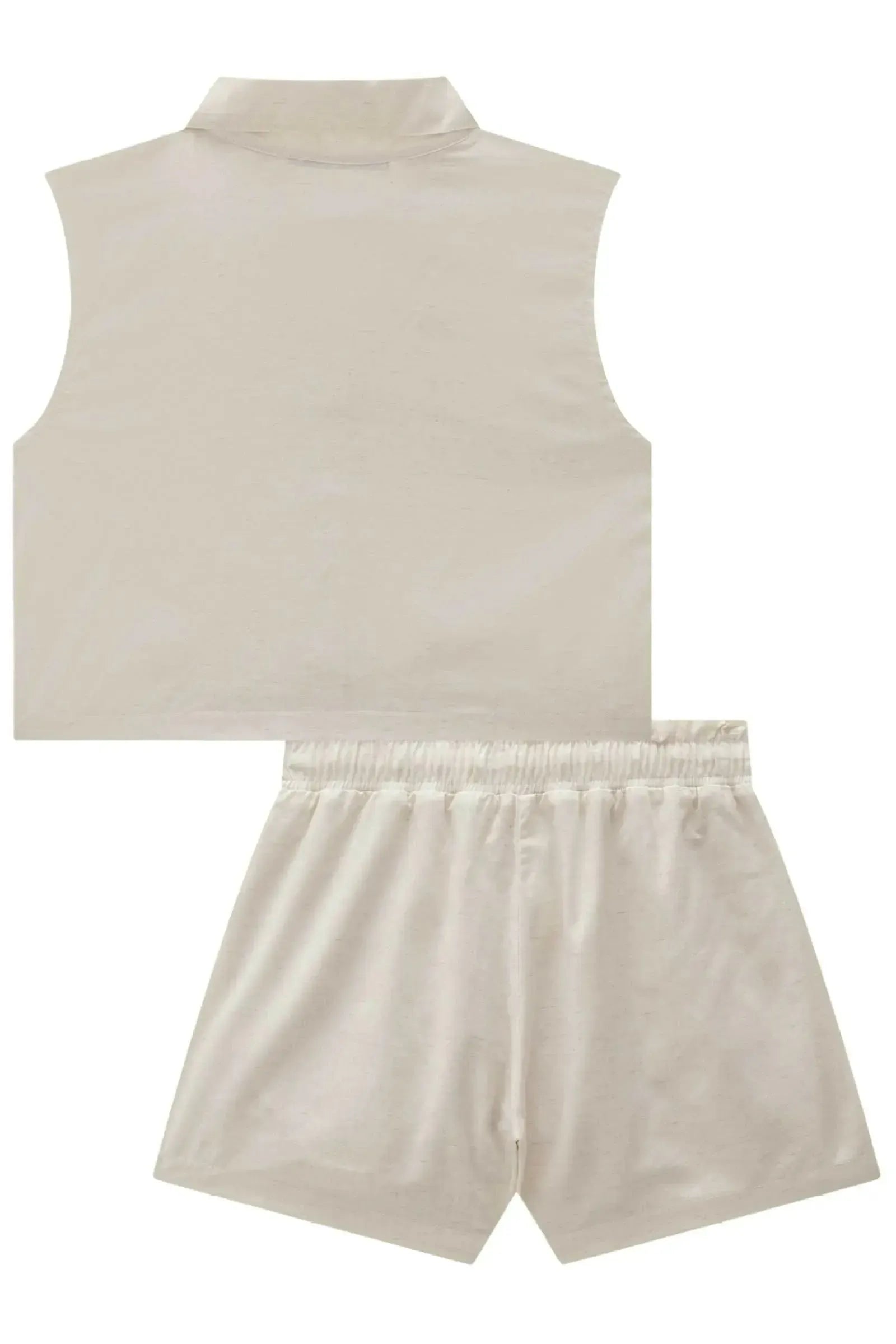 Conjunto de Regata e Shorts em Linho Deluxe 99332 Lilimoon Teen Menina