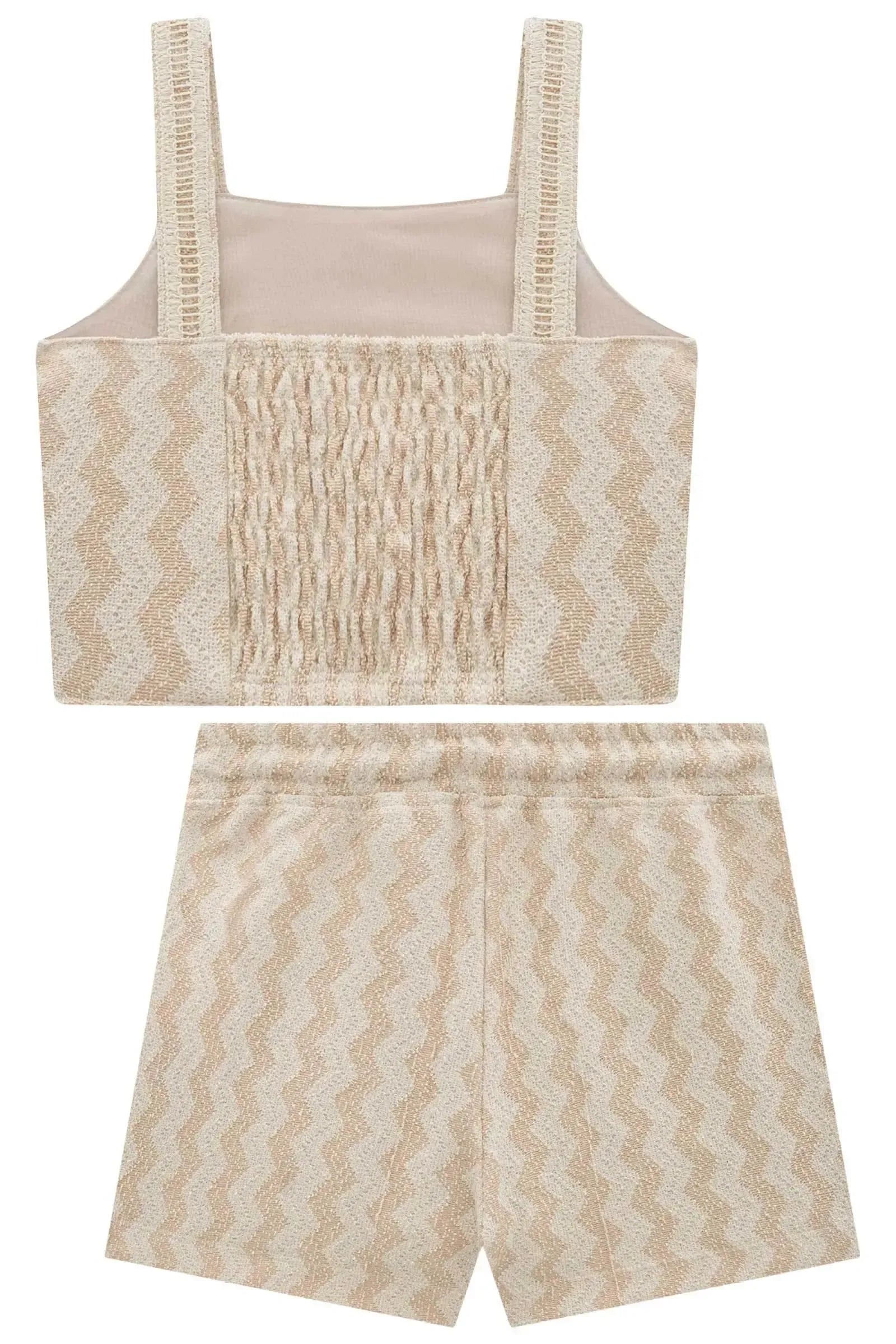 Conjunto de Regata e Shorts em Malha Resort 94407 Vic&Vicky Teen Menina