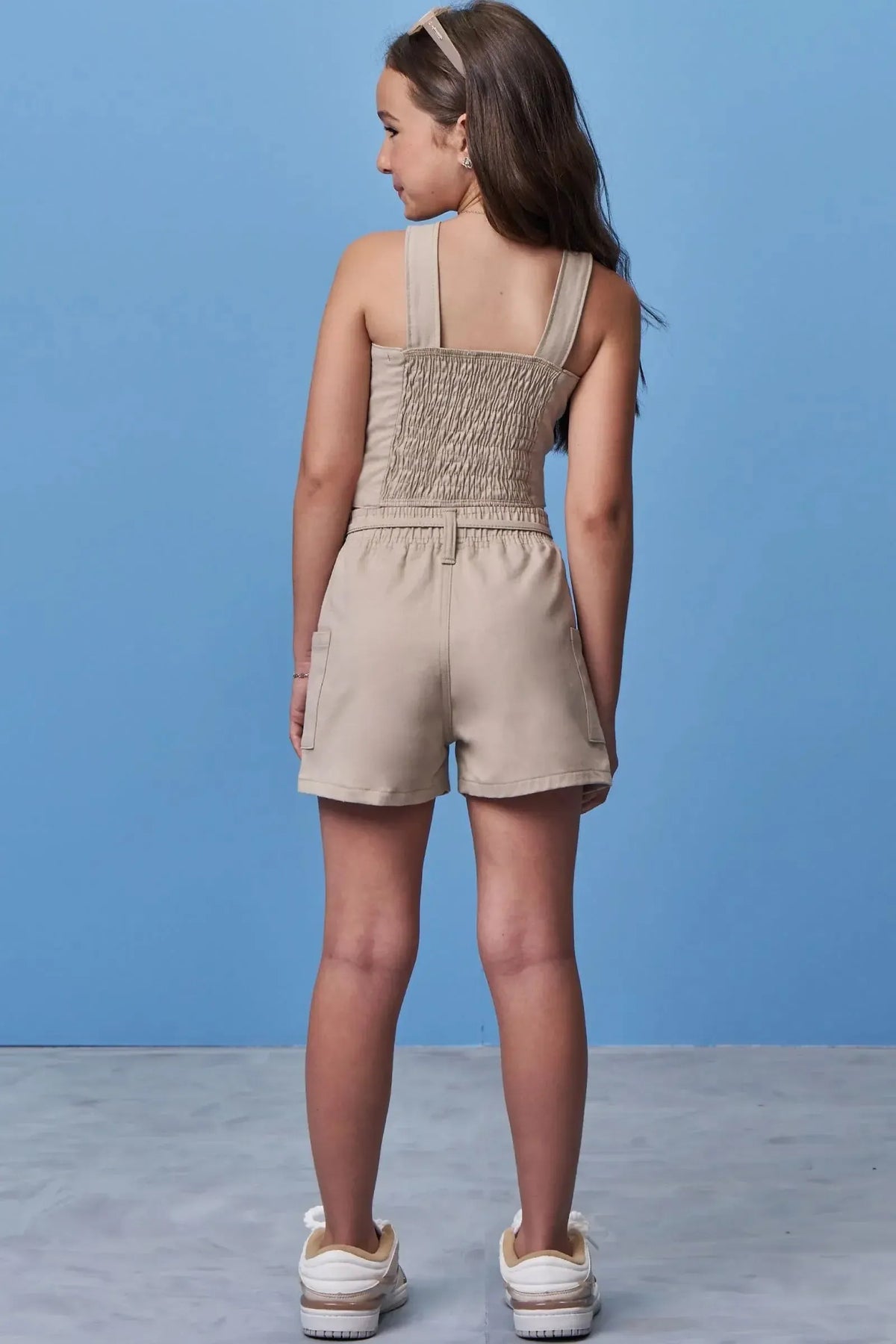 Conjunto de Regata e Shorts em Sarja com Elastano 98507 Vic Teen Menina
