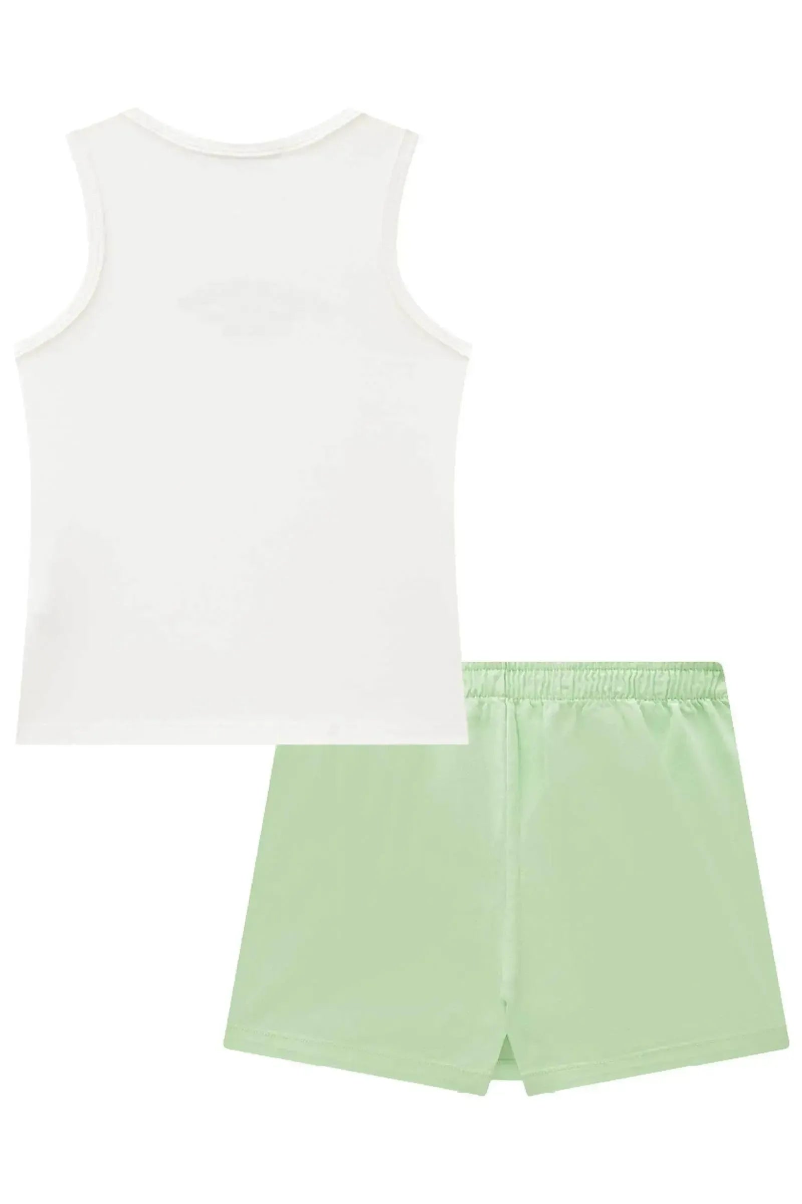 Conjunto de Regata em Canelado e Short Saia em Sarja com Elastano 84531 Lilimoon Teen Menina