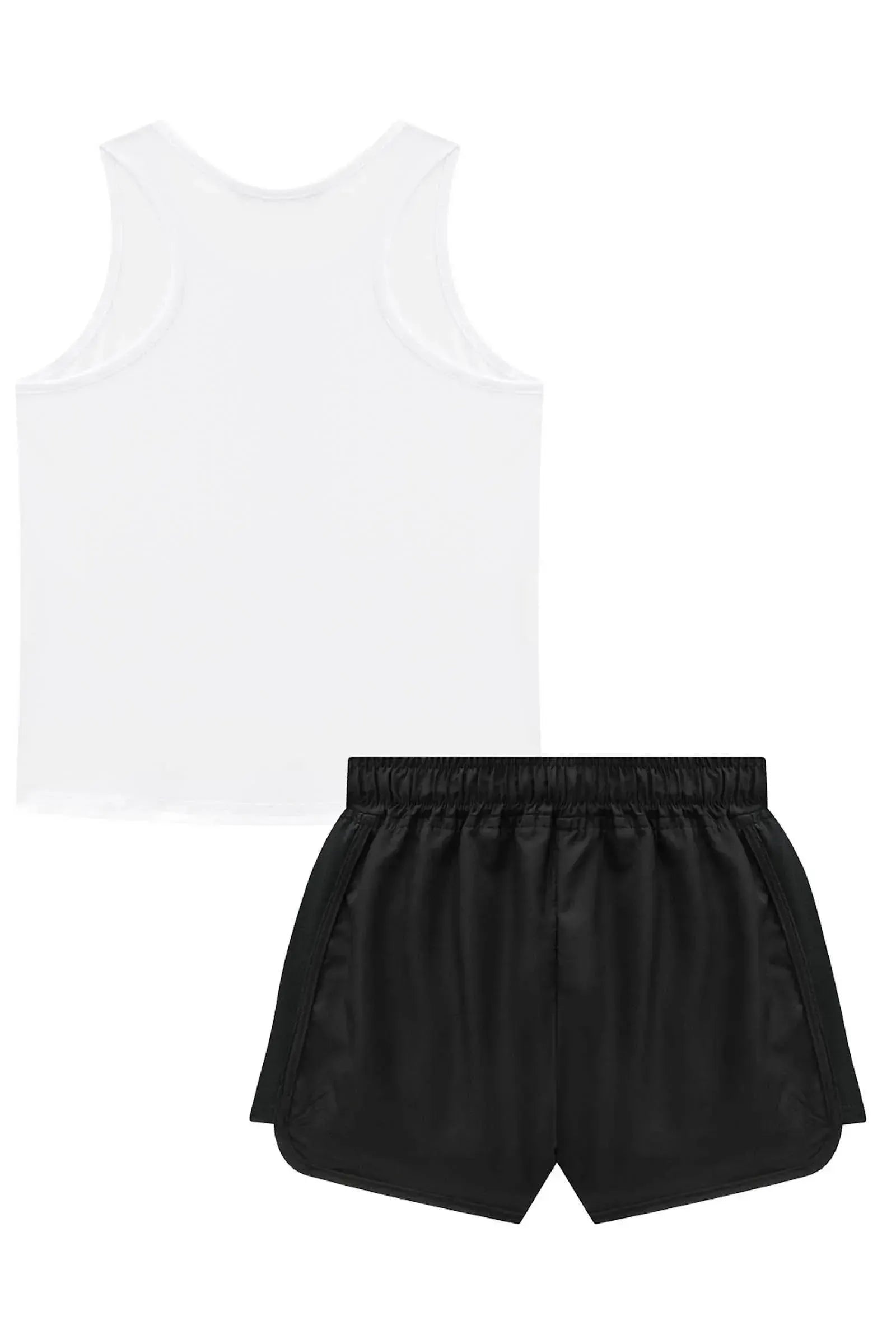 Conjunto de Regata em Malha Yuki e Shorts em Nylon 96487 Lilimoon Teen Menina