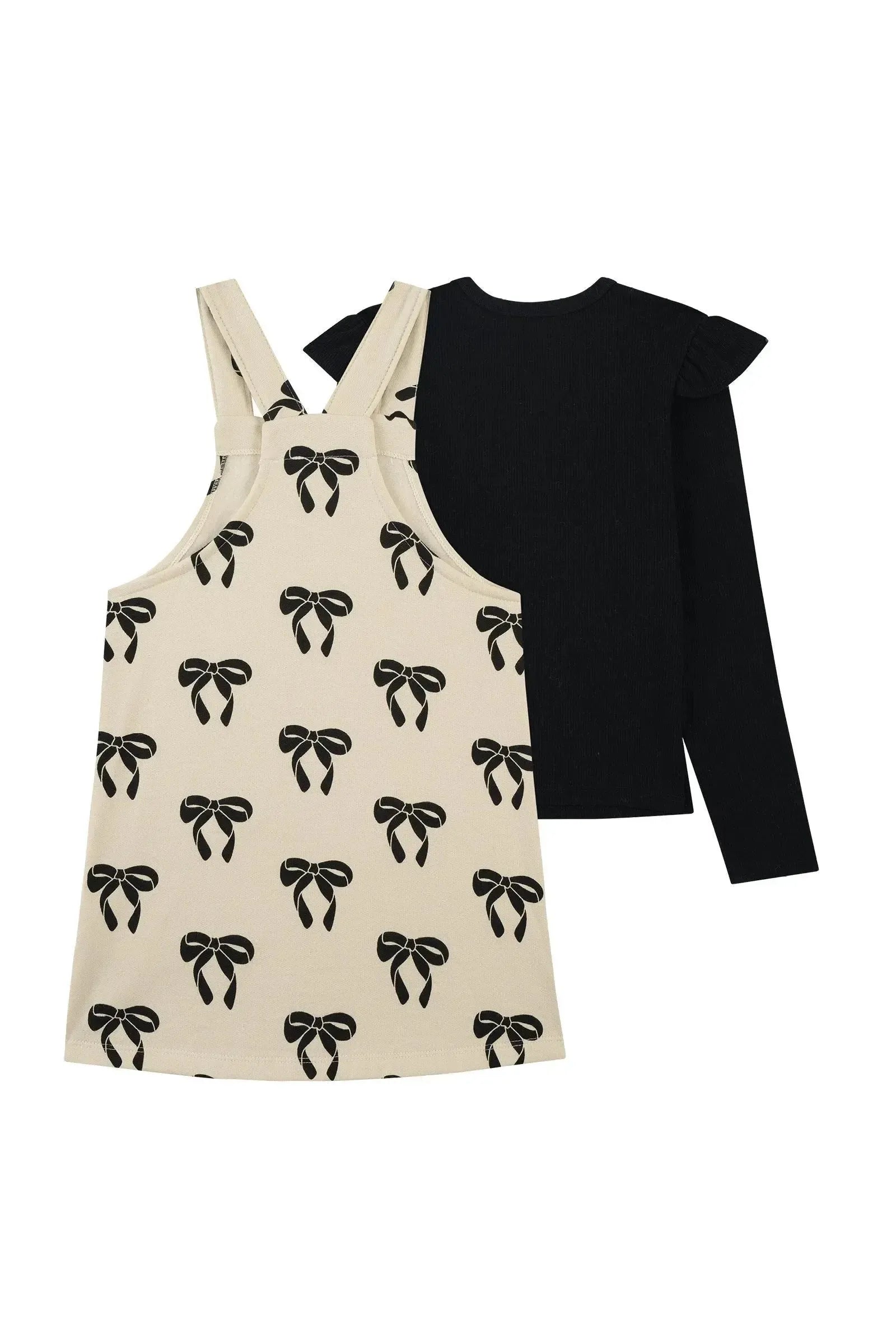 Conjunto de Salopete em Moletom com Pelúcia e Blusa em Canelado 89827 Kukiê Infantil Menina