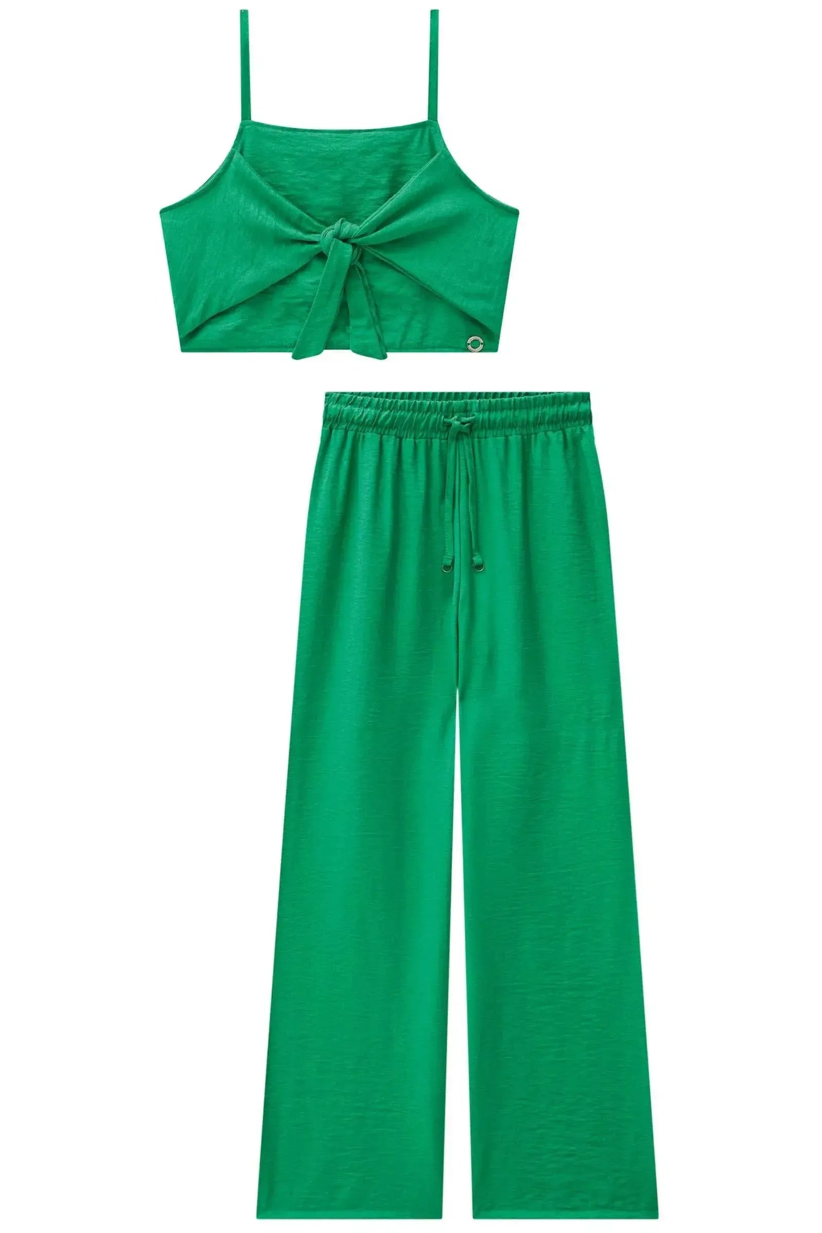 Conjunto de Top Cropped e Calça em Viscose Turim 85404 Lilimoon Teen Menina