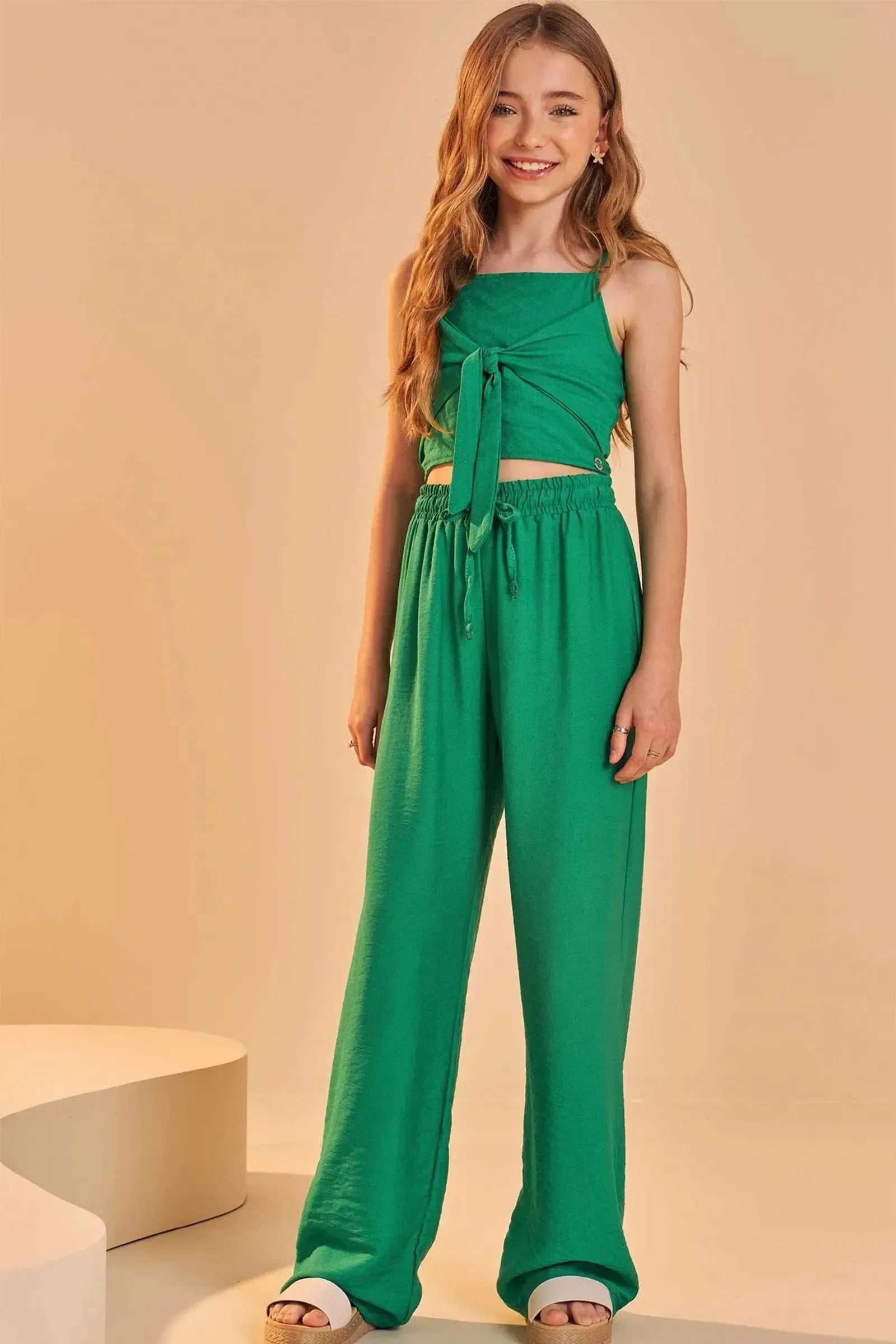 Conjunto de Top Cropped e Calça em Viscose Turim 85404 Lilimoon Teen Menina
