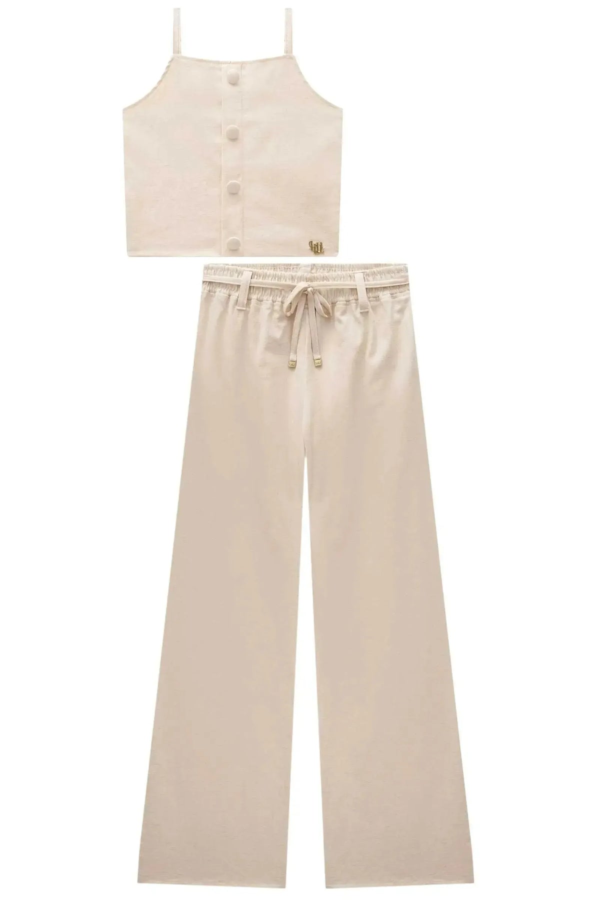 Conjunto de Top e Calça em Linho Santorini 99457 Lilimoon Teen Menina