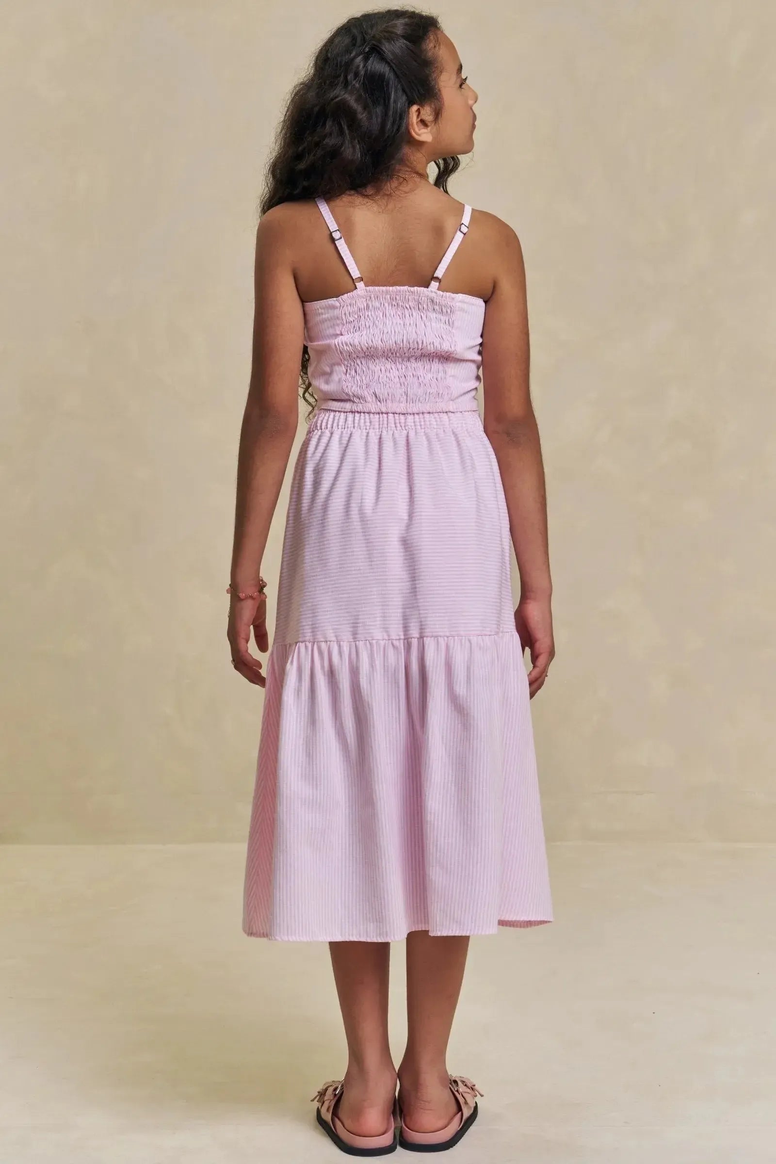 Conjunto de Top e Saia Midi em Alfaiataria Stripes 95648 Lilimoon Teen Menina